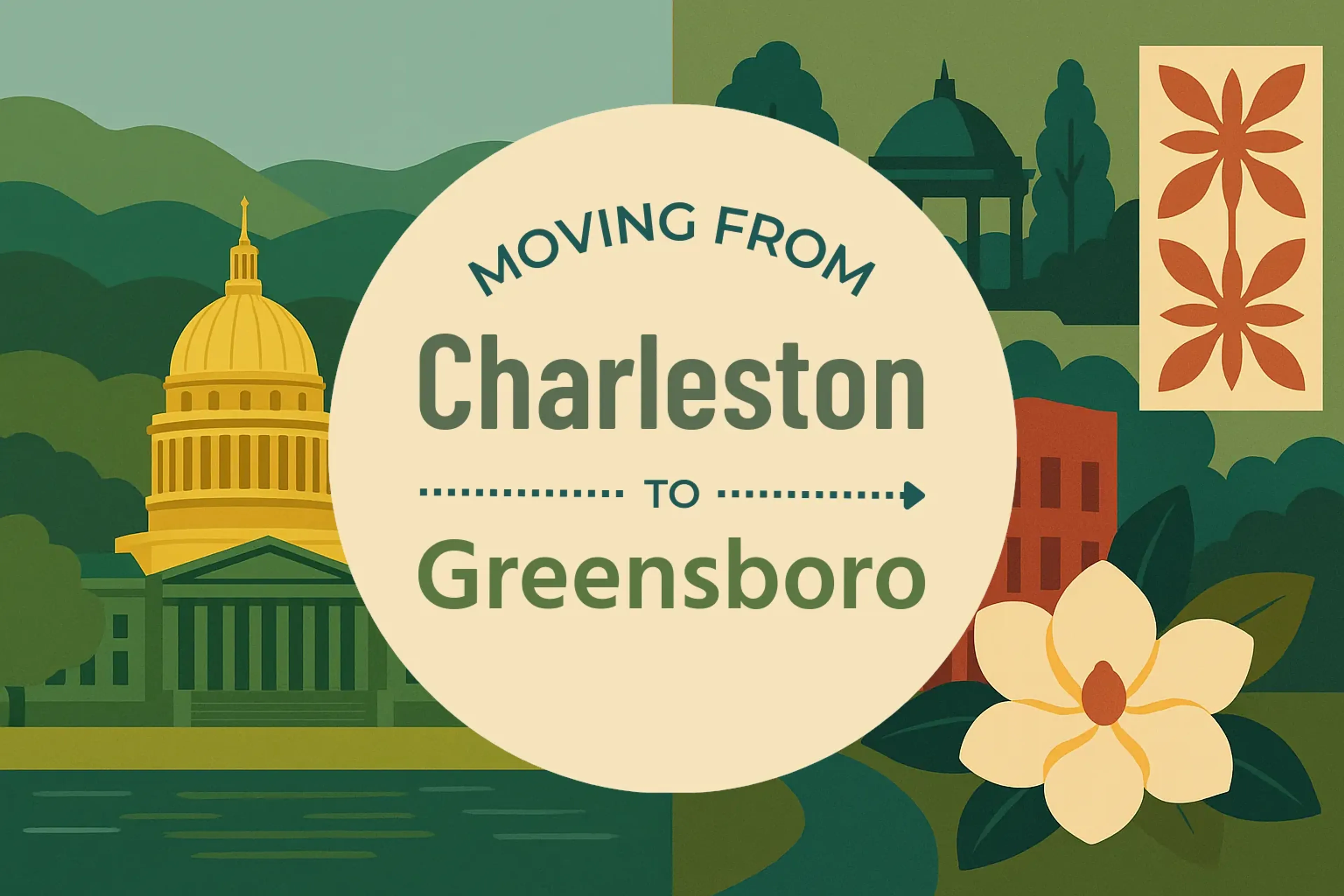 Side-by-side comparison of Charleston to Greensboro moving companies