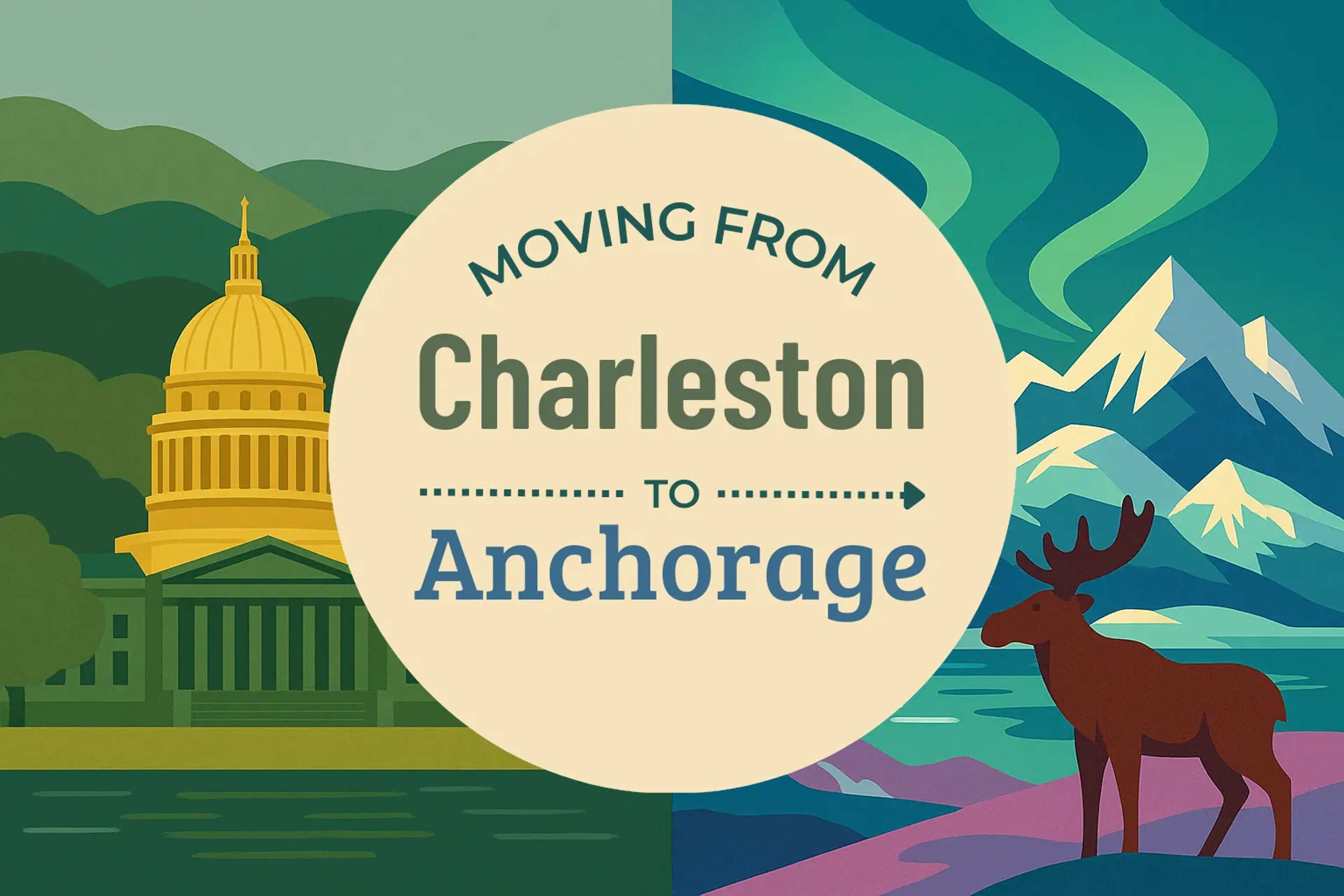 Side-by-side comparison of Charleston to Anchorage moving companies