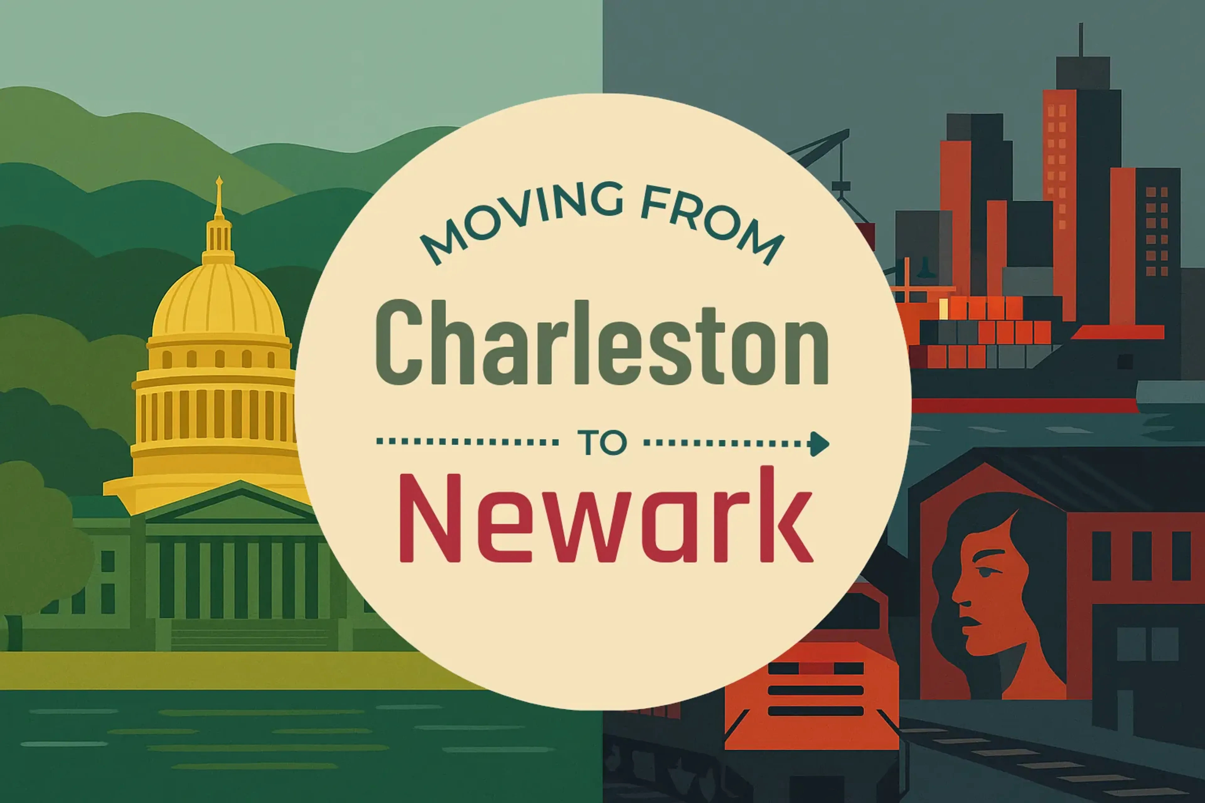 Side-by-side comparison of Charleston to Newark moving companies