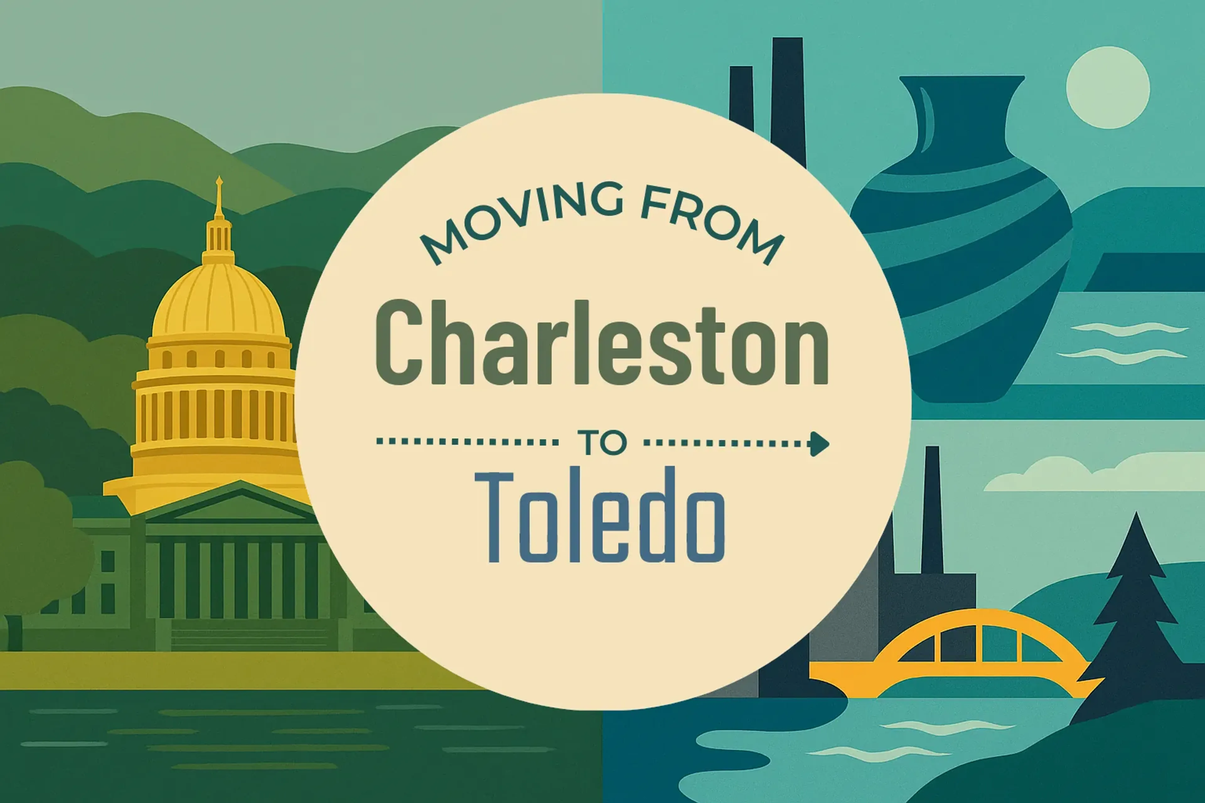 Side-by-side comparison of Charleston to Toledo moving companies