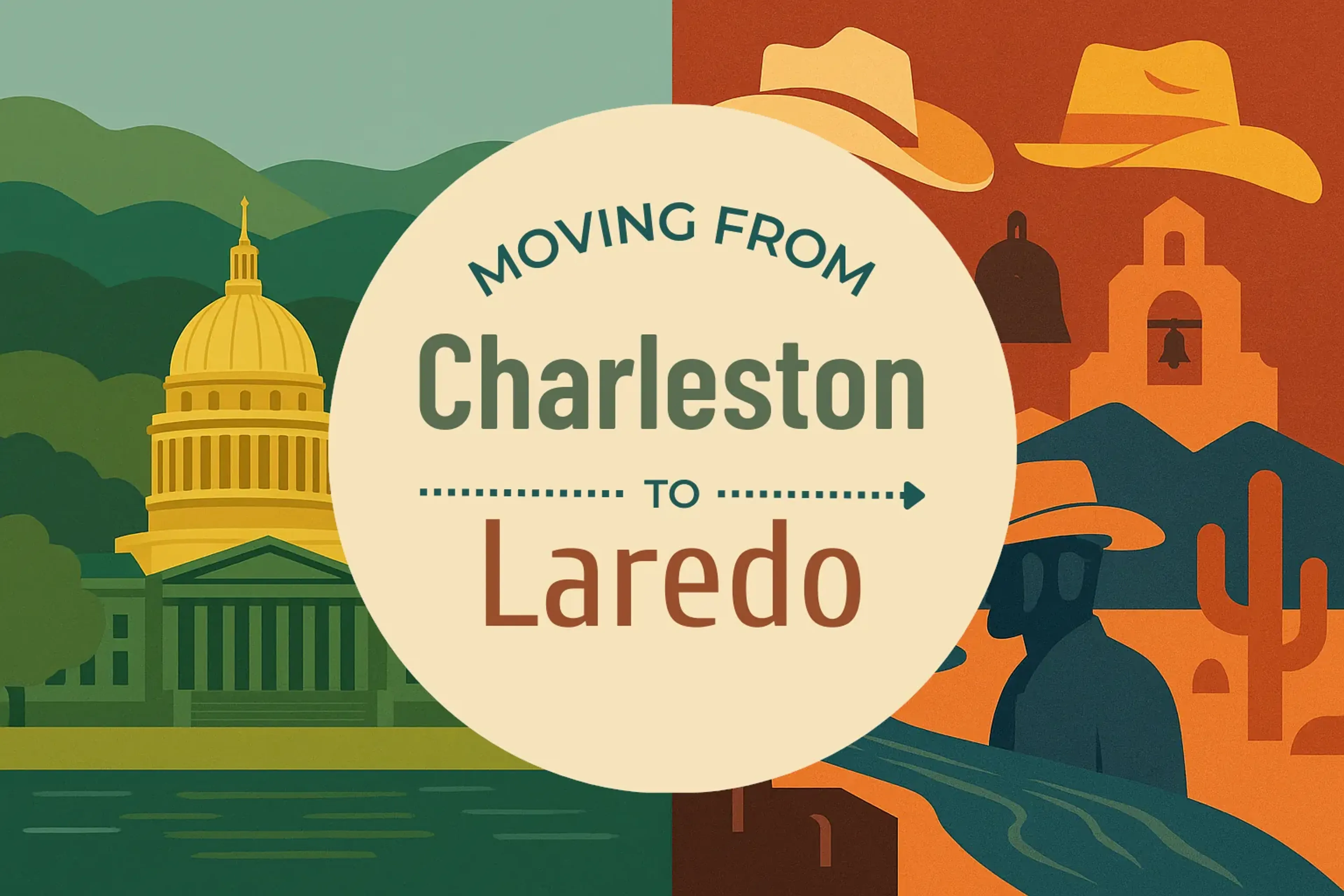 Side-by-side comparison of Charleston to Laredo moving companies