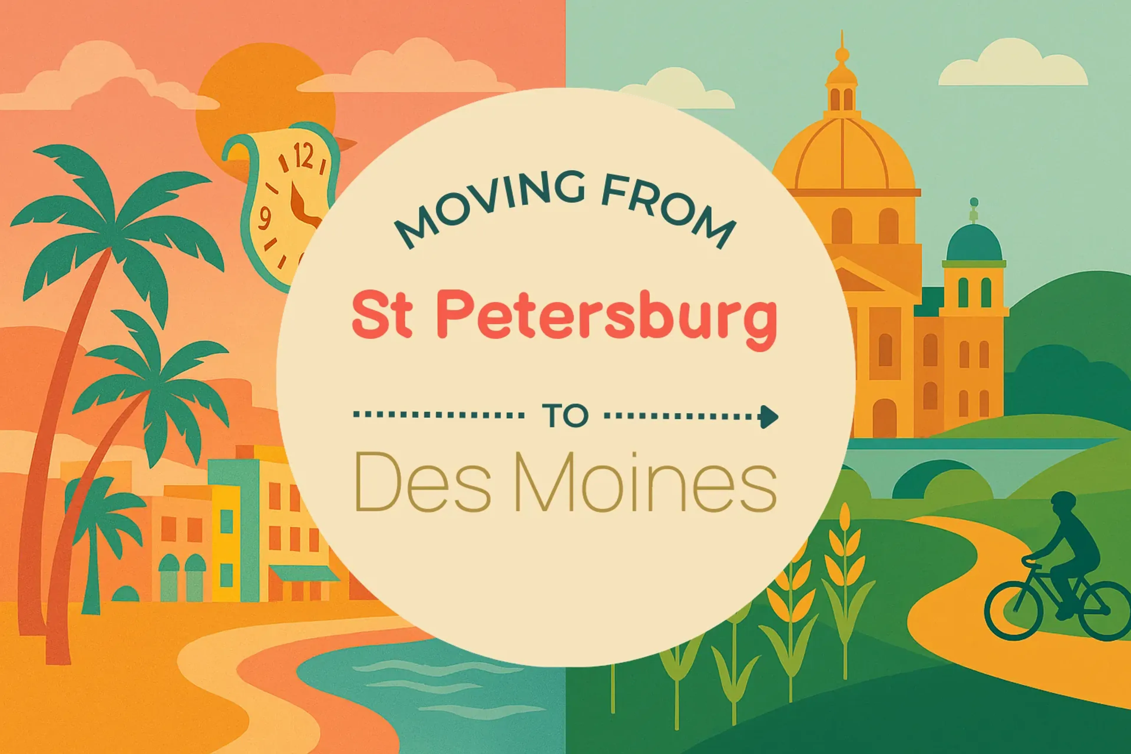 Side-by-side comparison of St. Petersburg to Des Moines moving companies