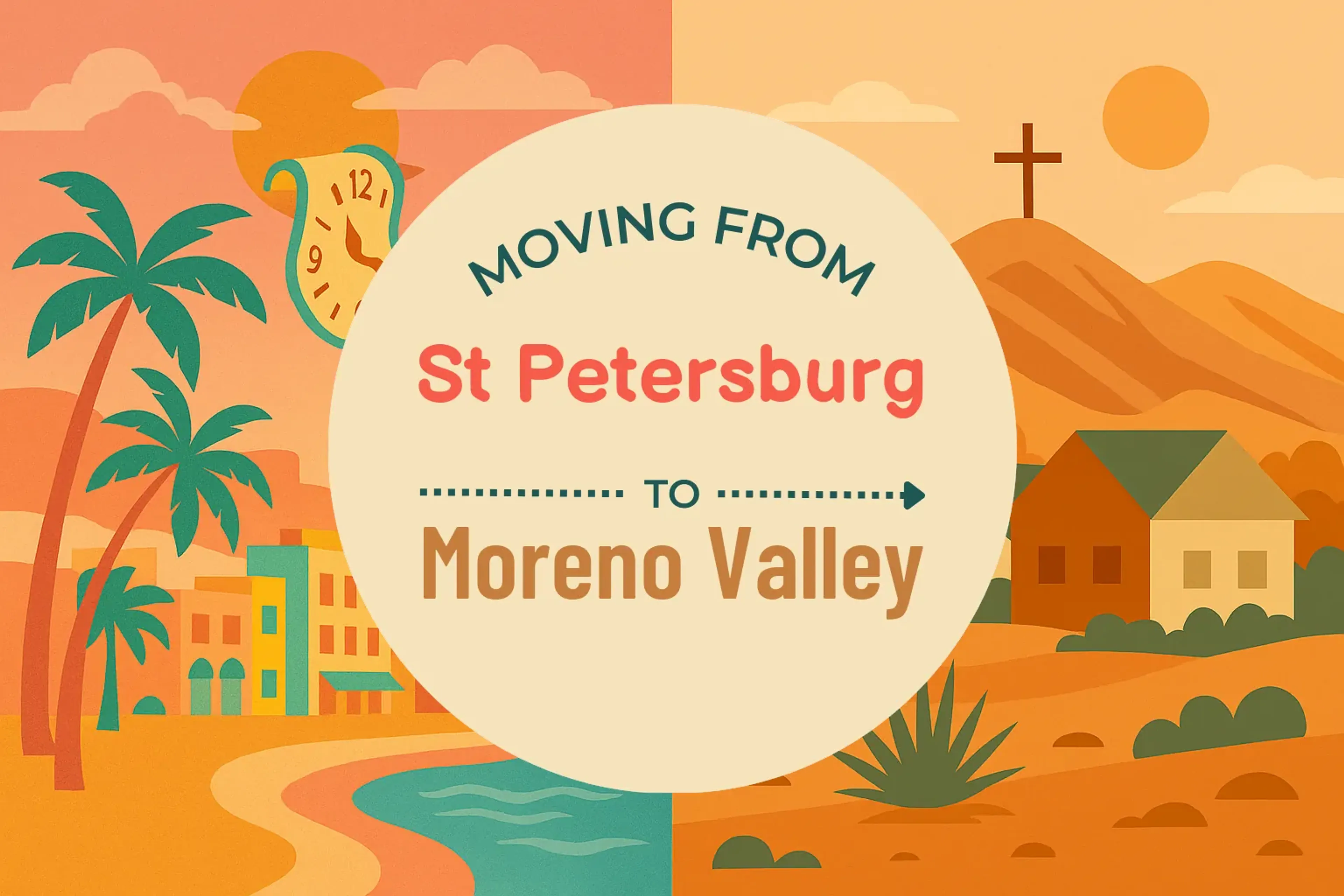 Side-by-side comparison of St. Petersburg to Moreno Valley moving companies