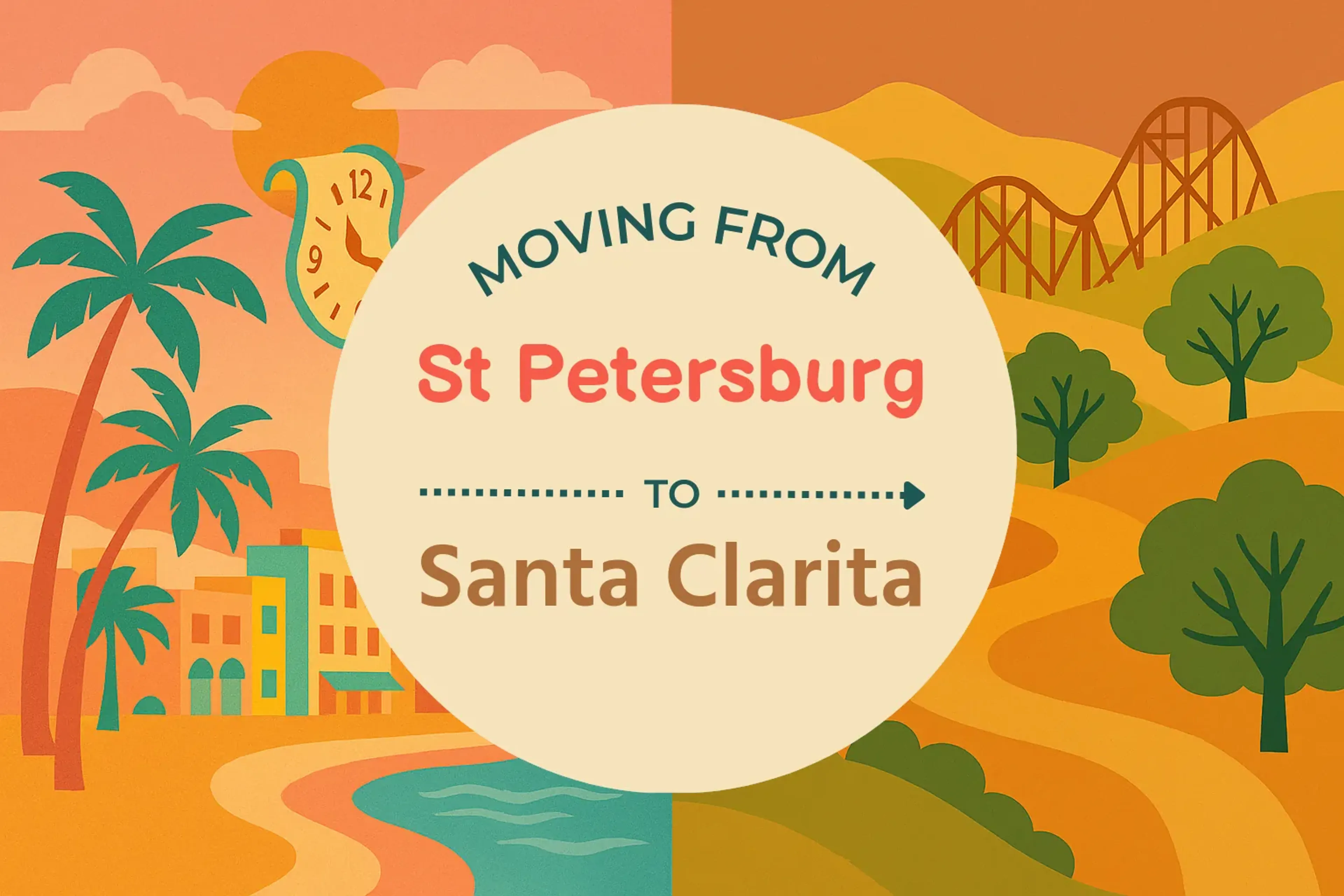 Side-by-side comparison of St. Petersburg to Santa Clarita moving companies