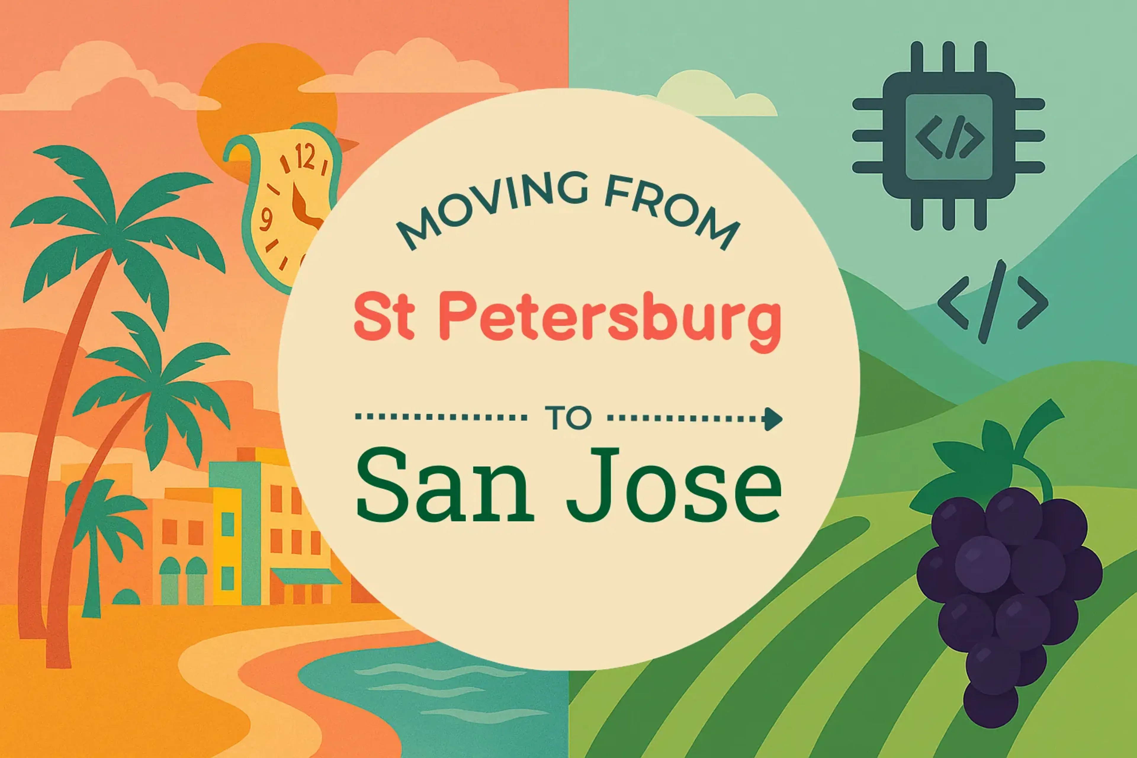 Side-by-side comparison of St. Petersburg to San Jose moving companies