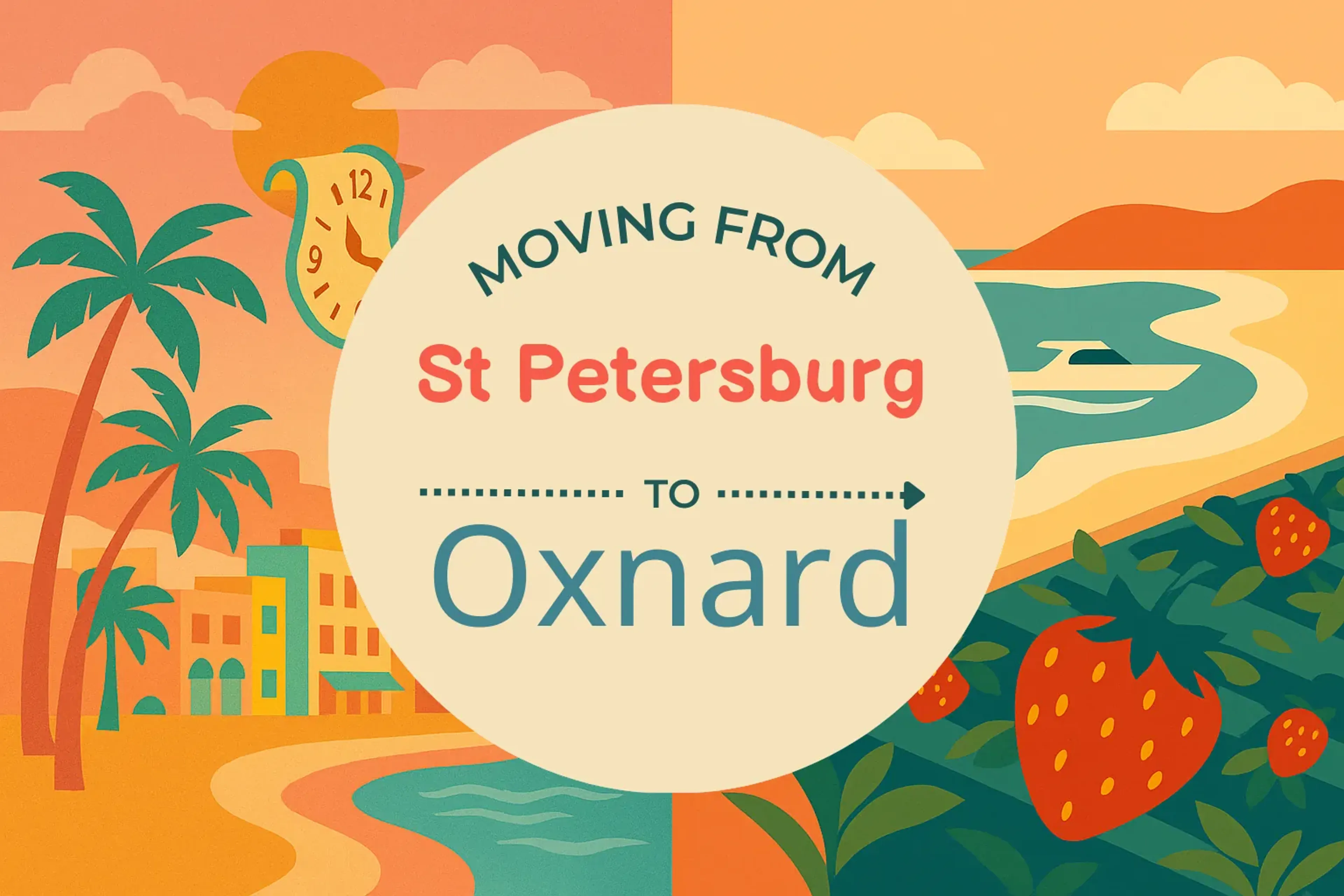 Side-by-side comparison of St. Petersburg to Oxnard moving companies