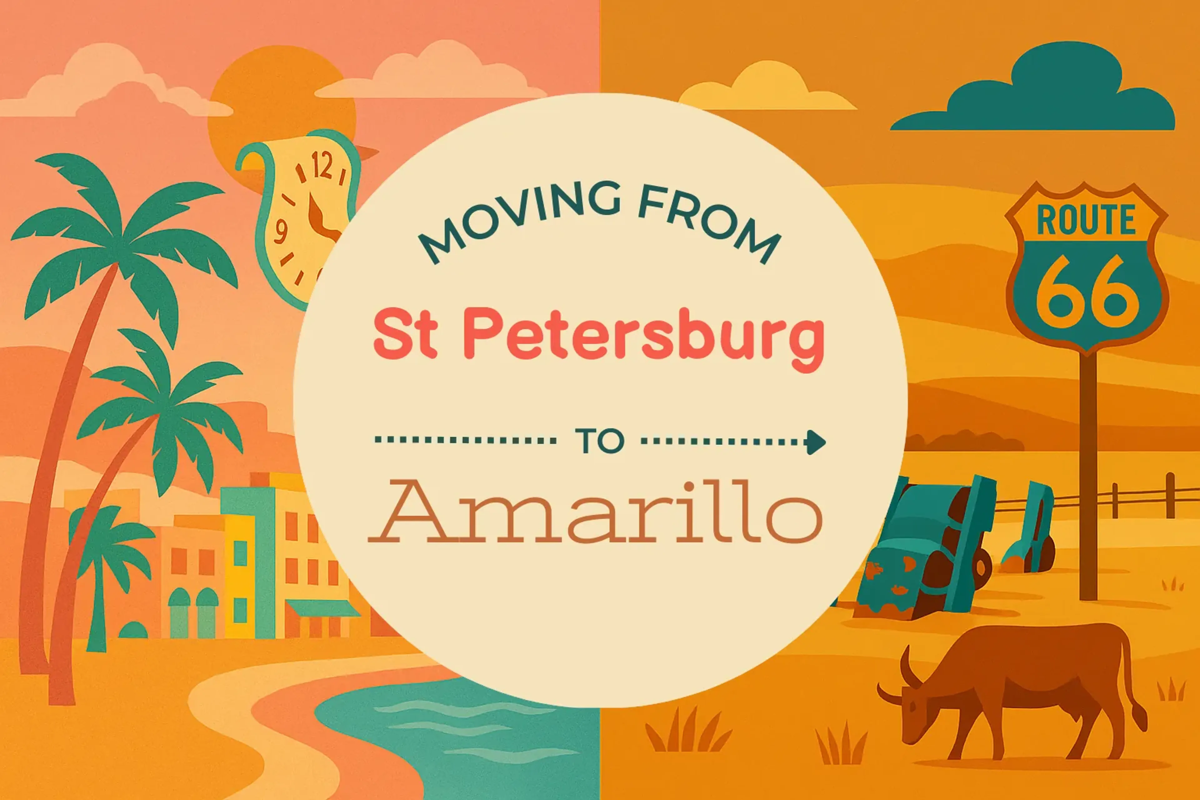 Side-by-side comparison of St. Petersburg to Amarillo moving companies