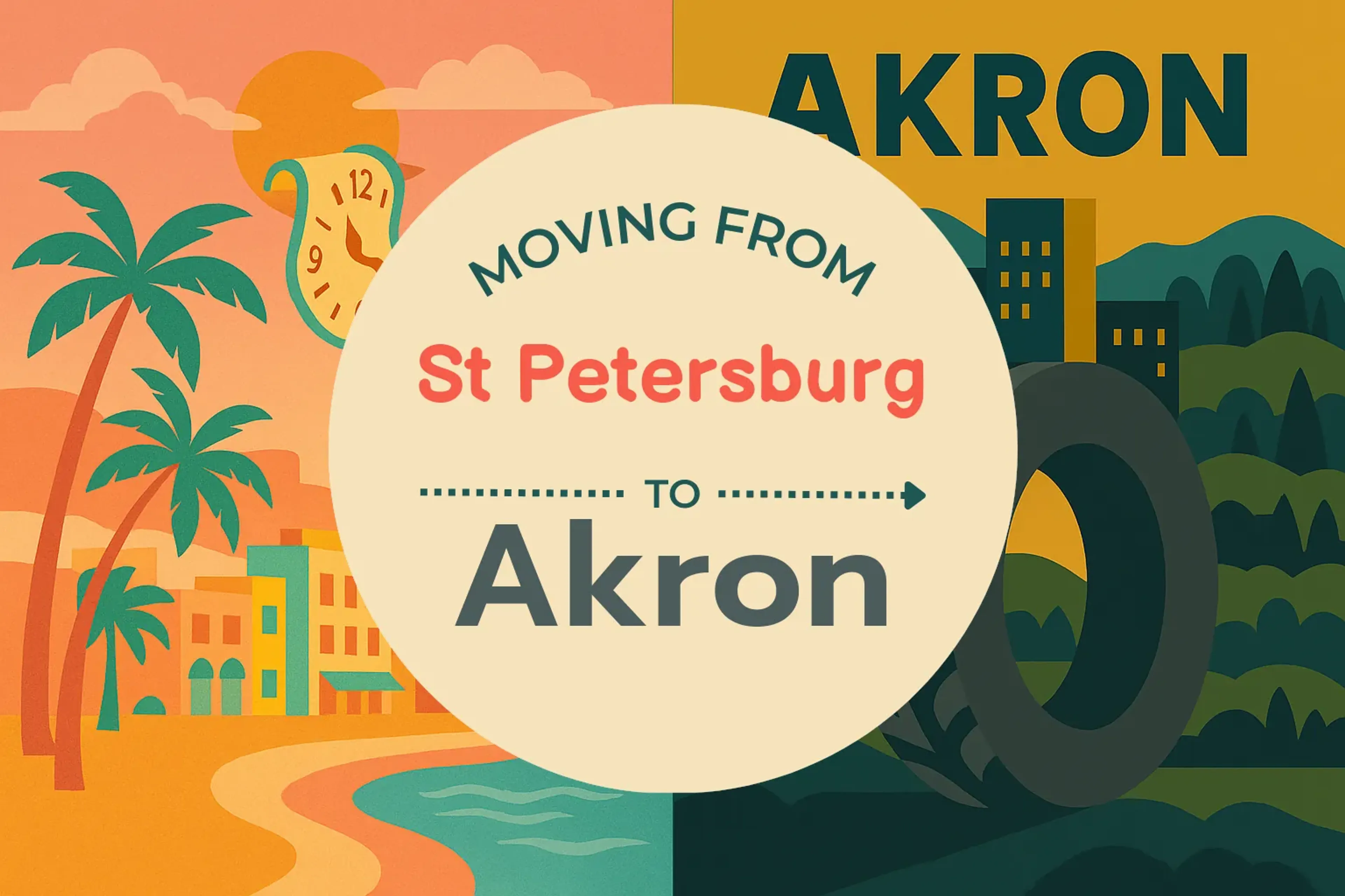 Side-by-side comparison of St. Petersburg to Akron moving companies