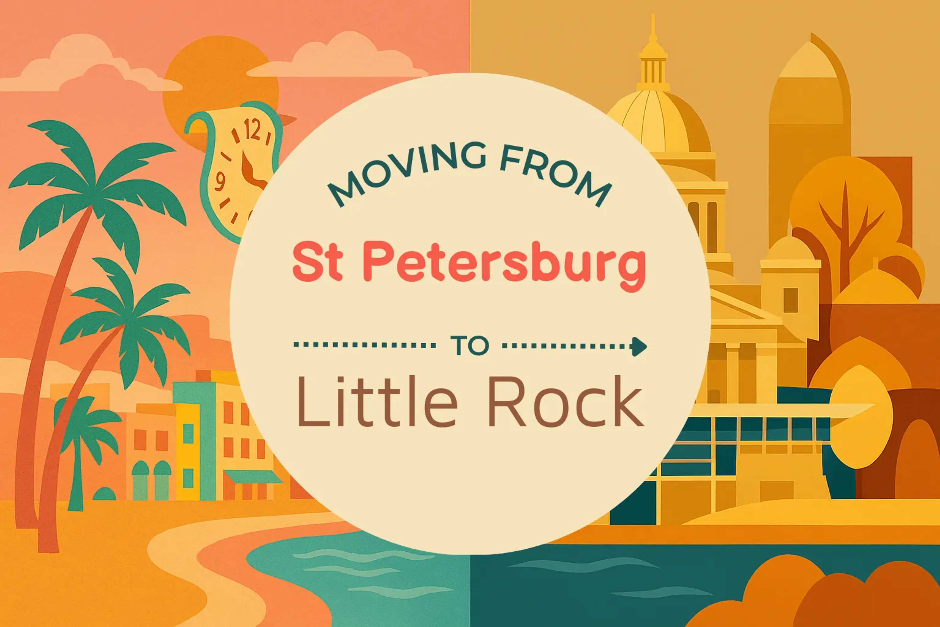 Side-by-side comparison of St. Petersburg to Little Rock moving companies