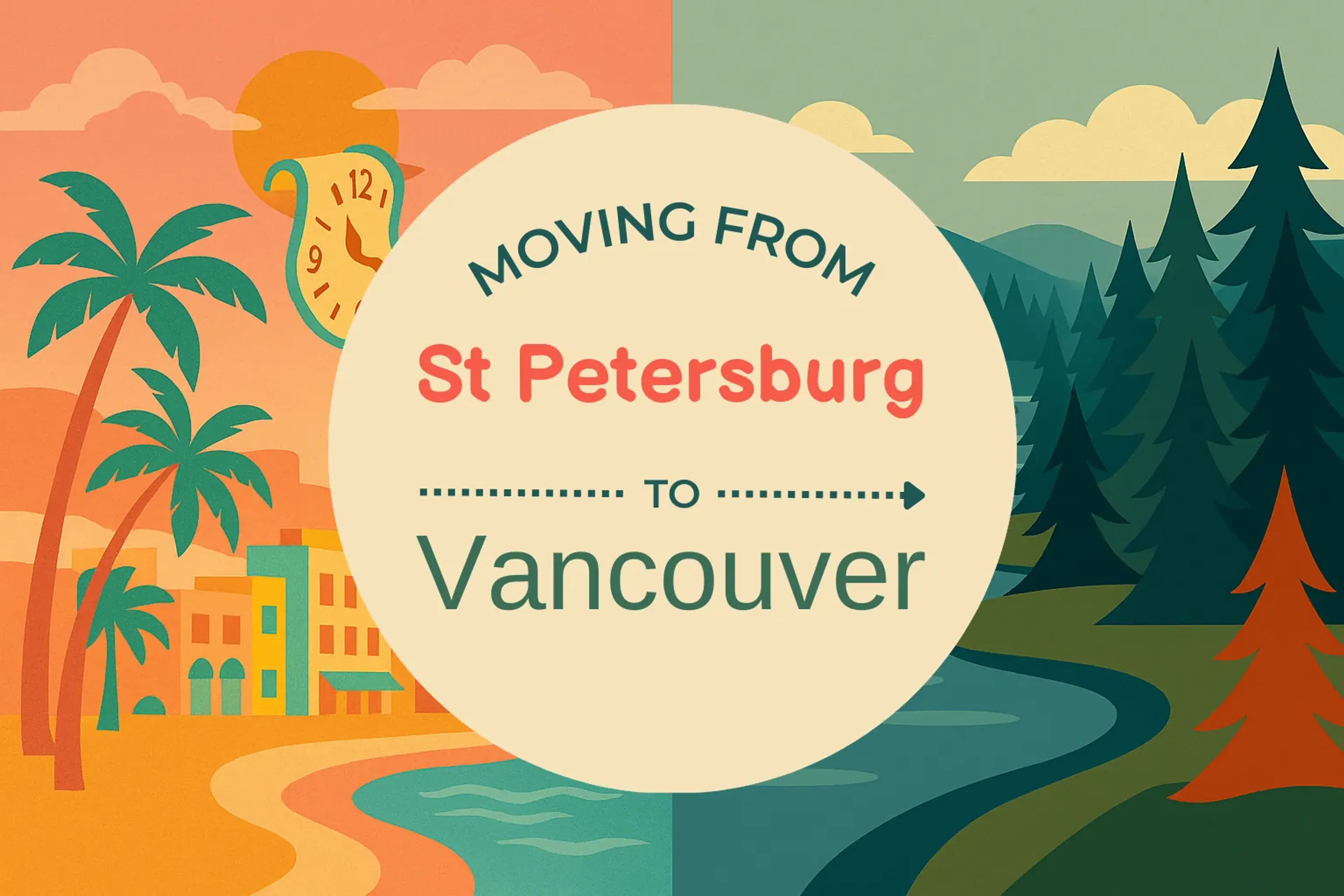 Side-by-side comparison of St. Petersburg to Vancouver moving companies