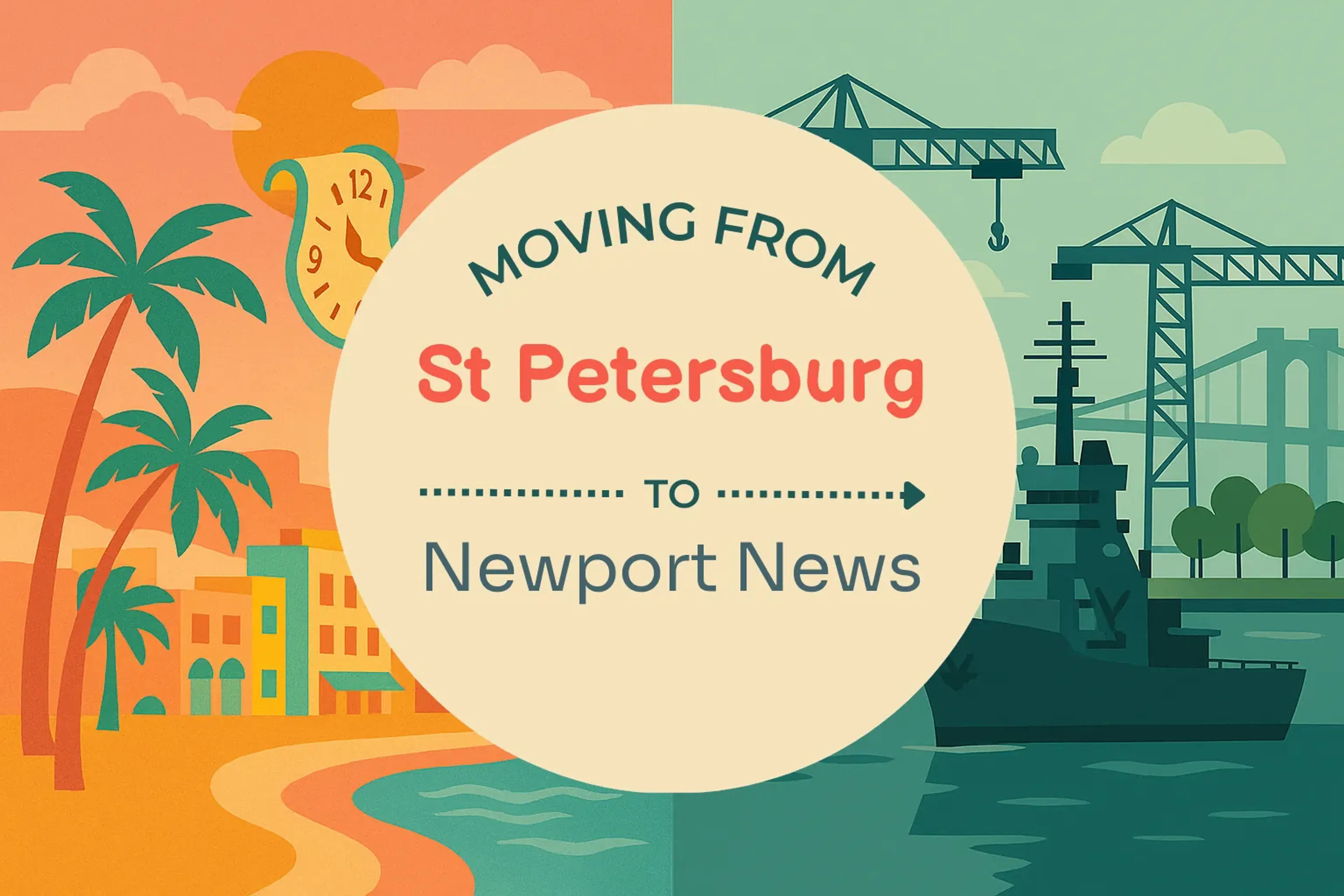 Side-by-side comparison of St. Petersburg to Newport News moving companies