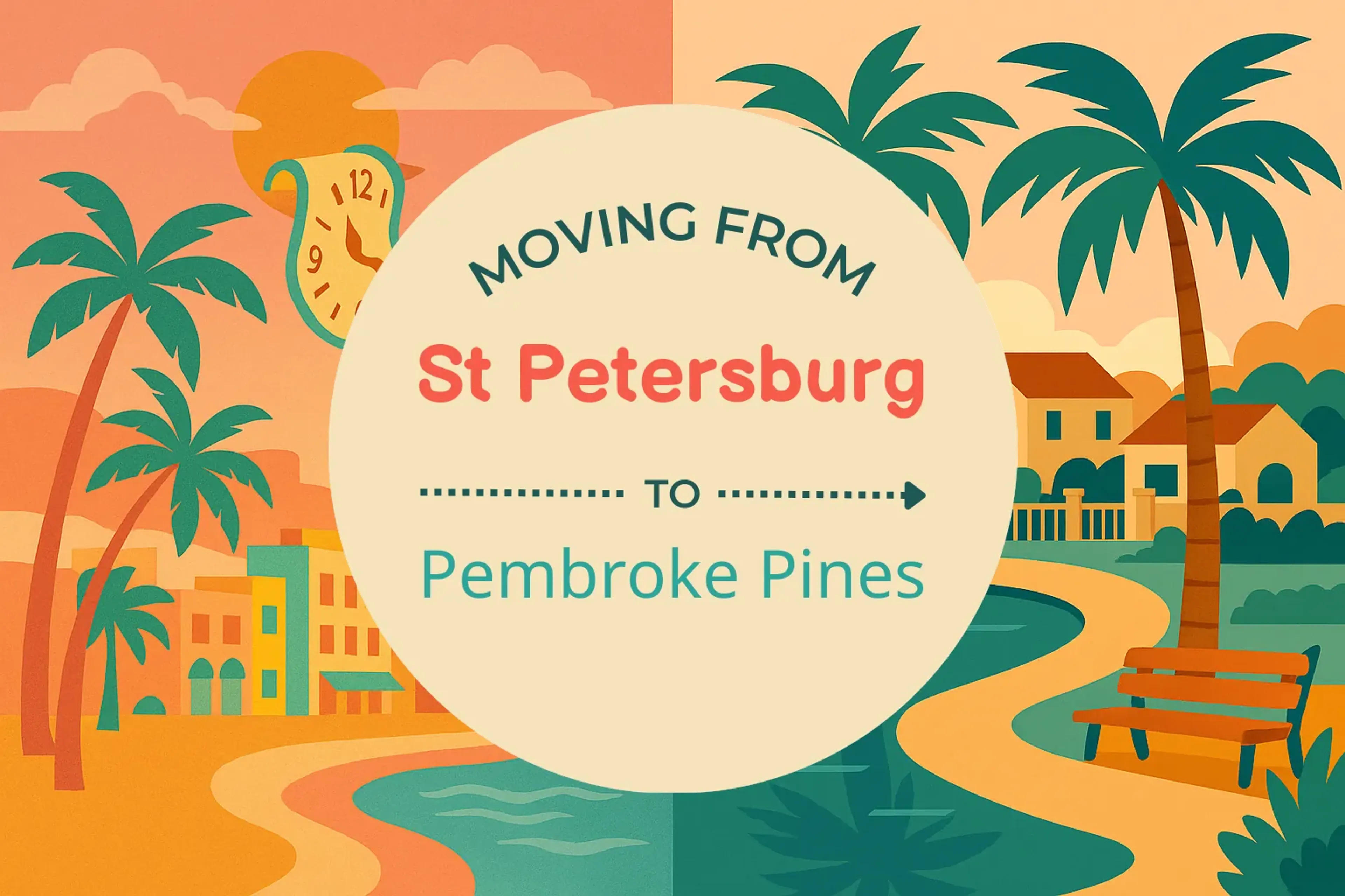 Side-by-side comparison of St. Petersburg to Pembroke Pines moving companies