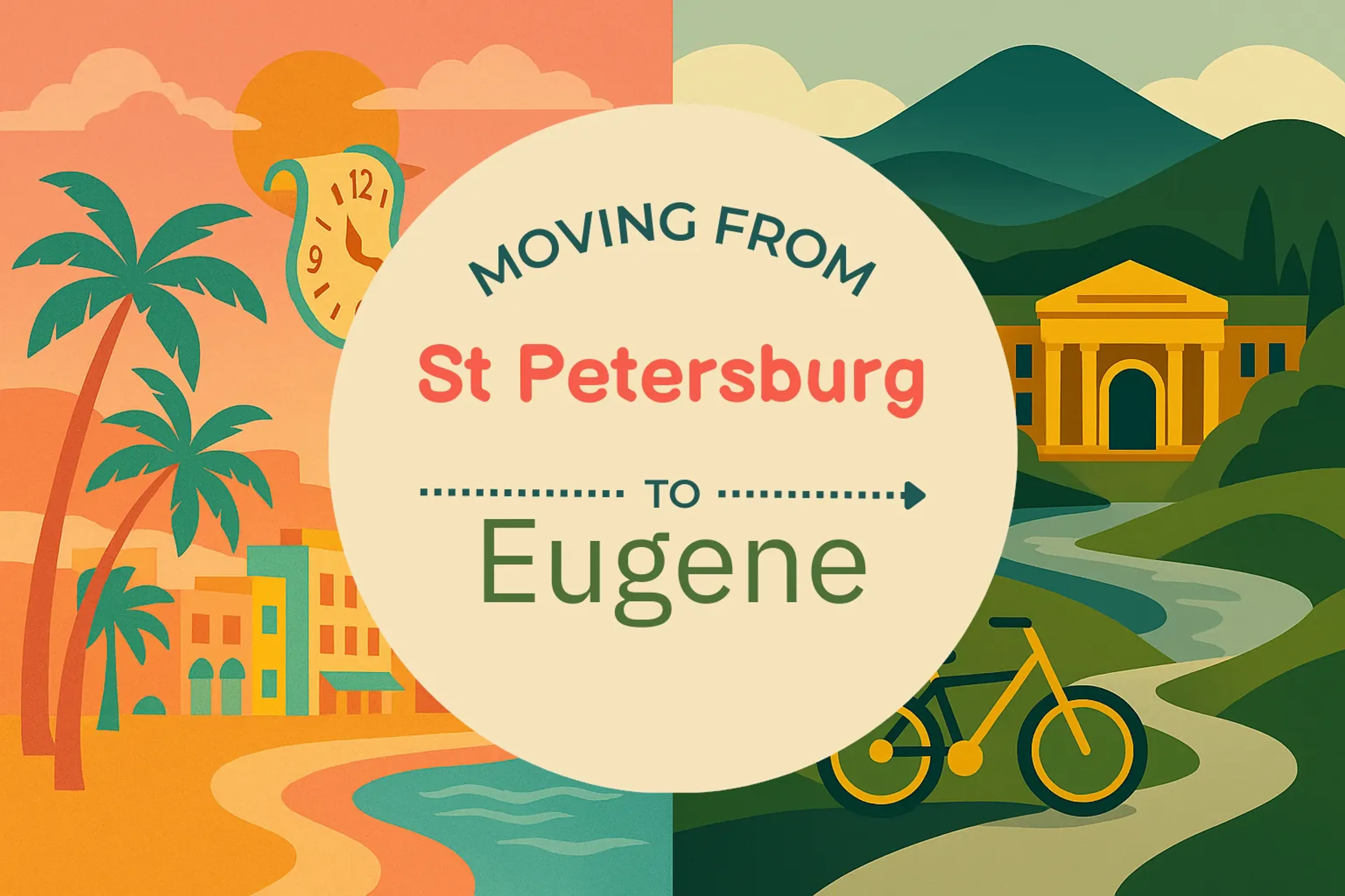 Side-by-side comparison of St. Petersburg to Eugene moving companies