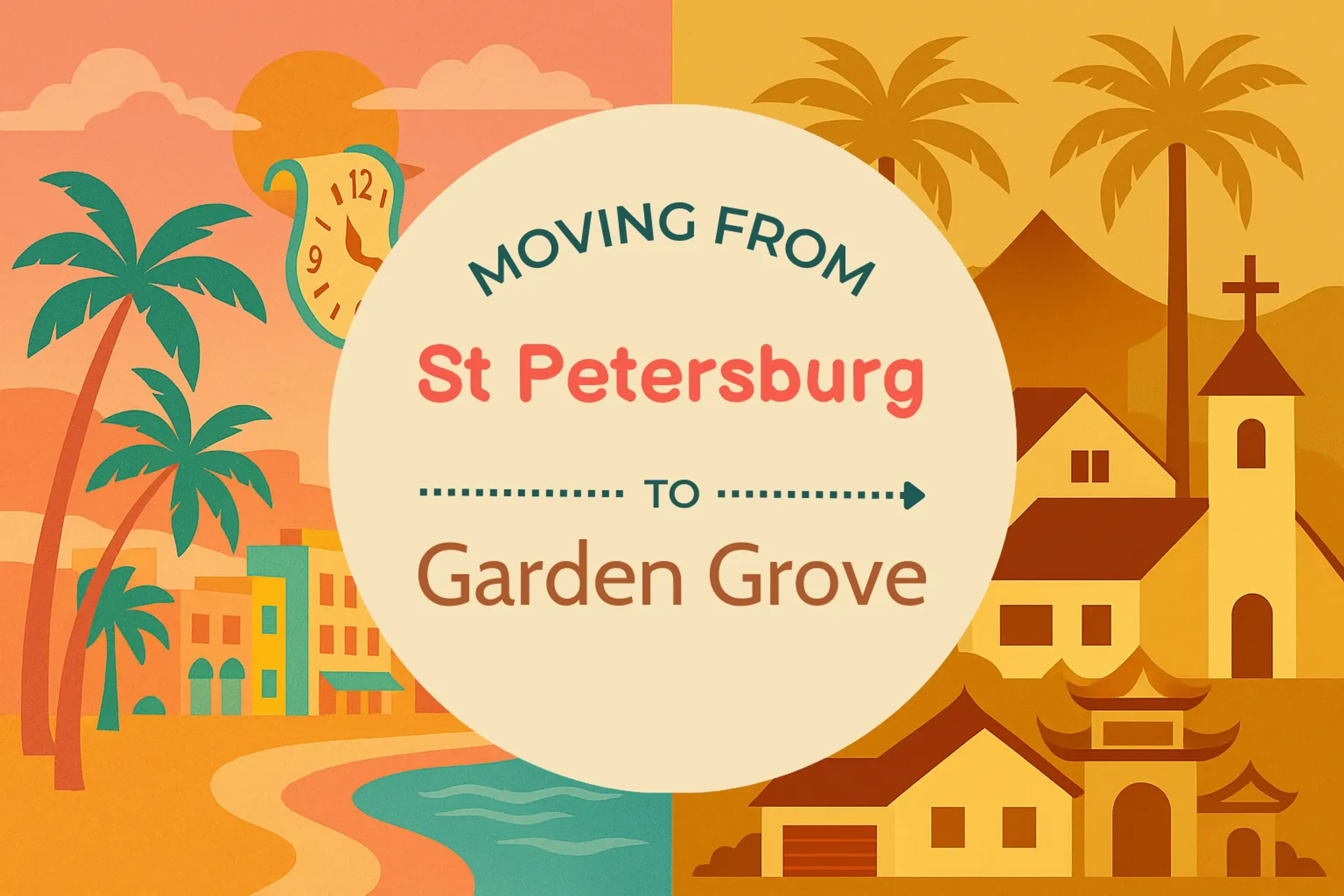 Side-by-side comparison of St. Petersburg to Garden Grove moving companies
