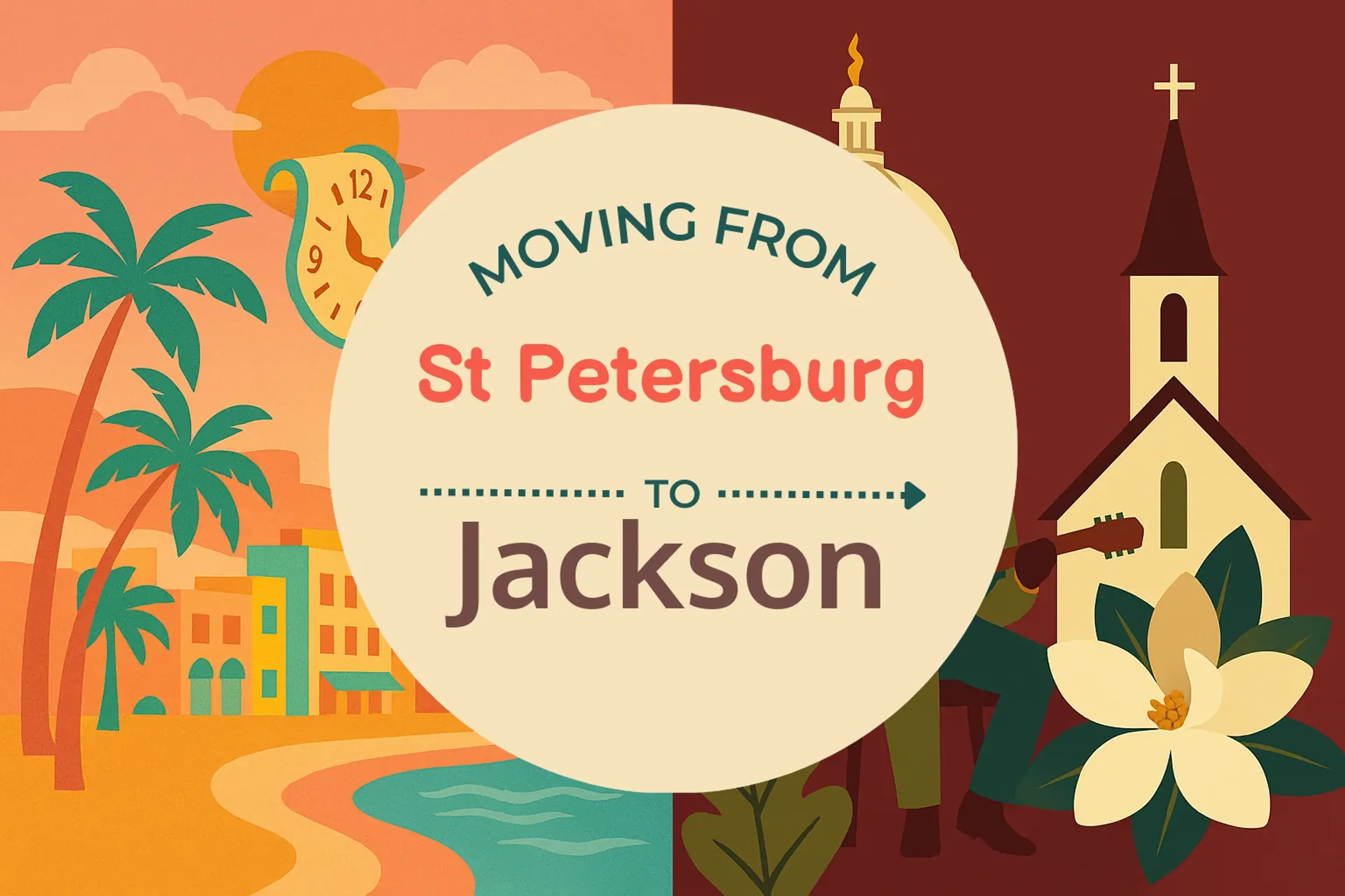 Side-by-side comparison of St. Petersburg to Jackson moving companies