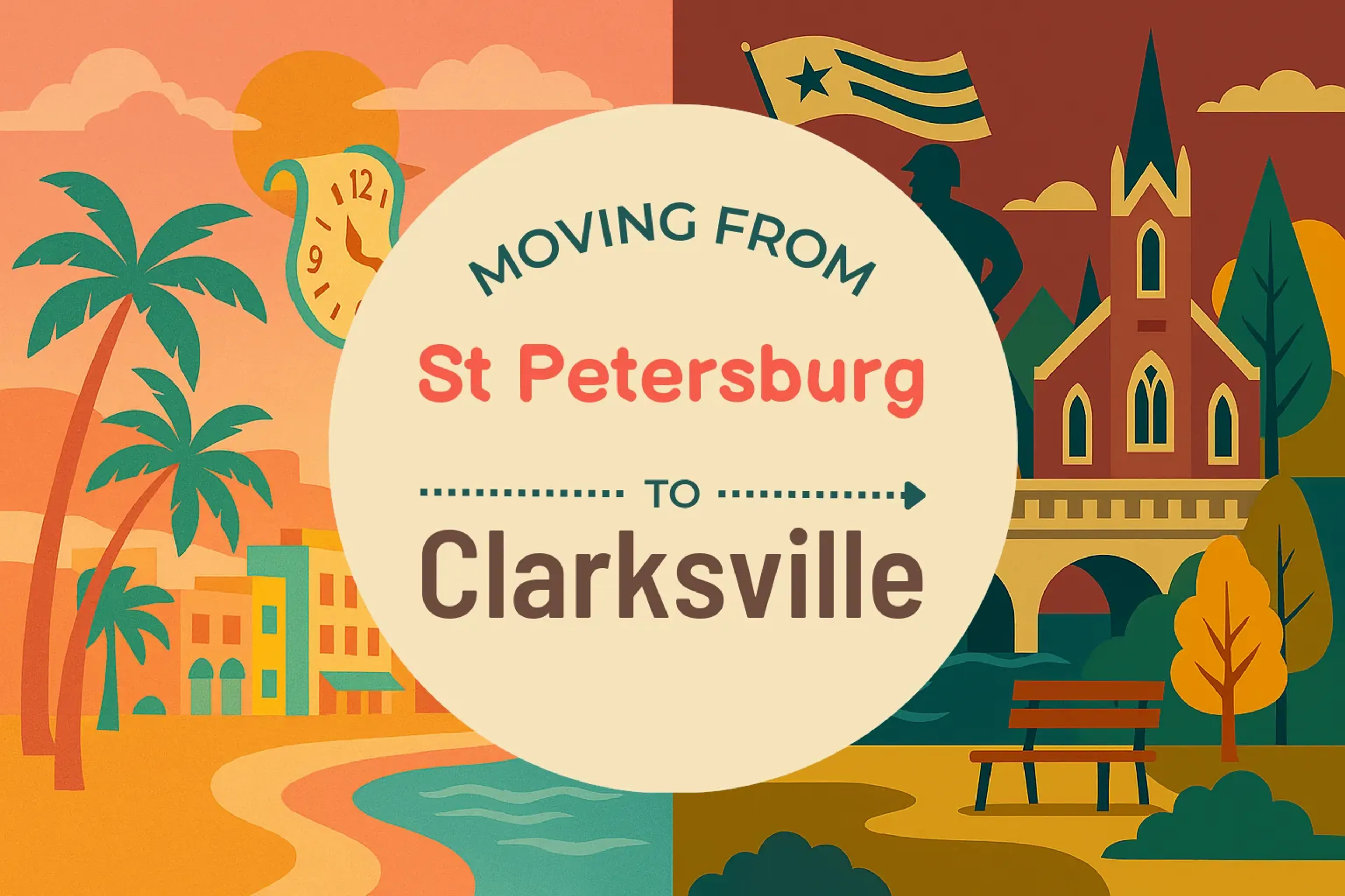 Side-by-side comparison of St. Petersburg to Clarksville moving companies