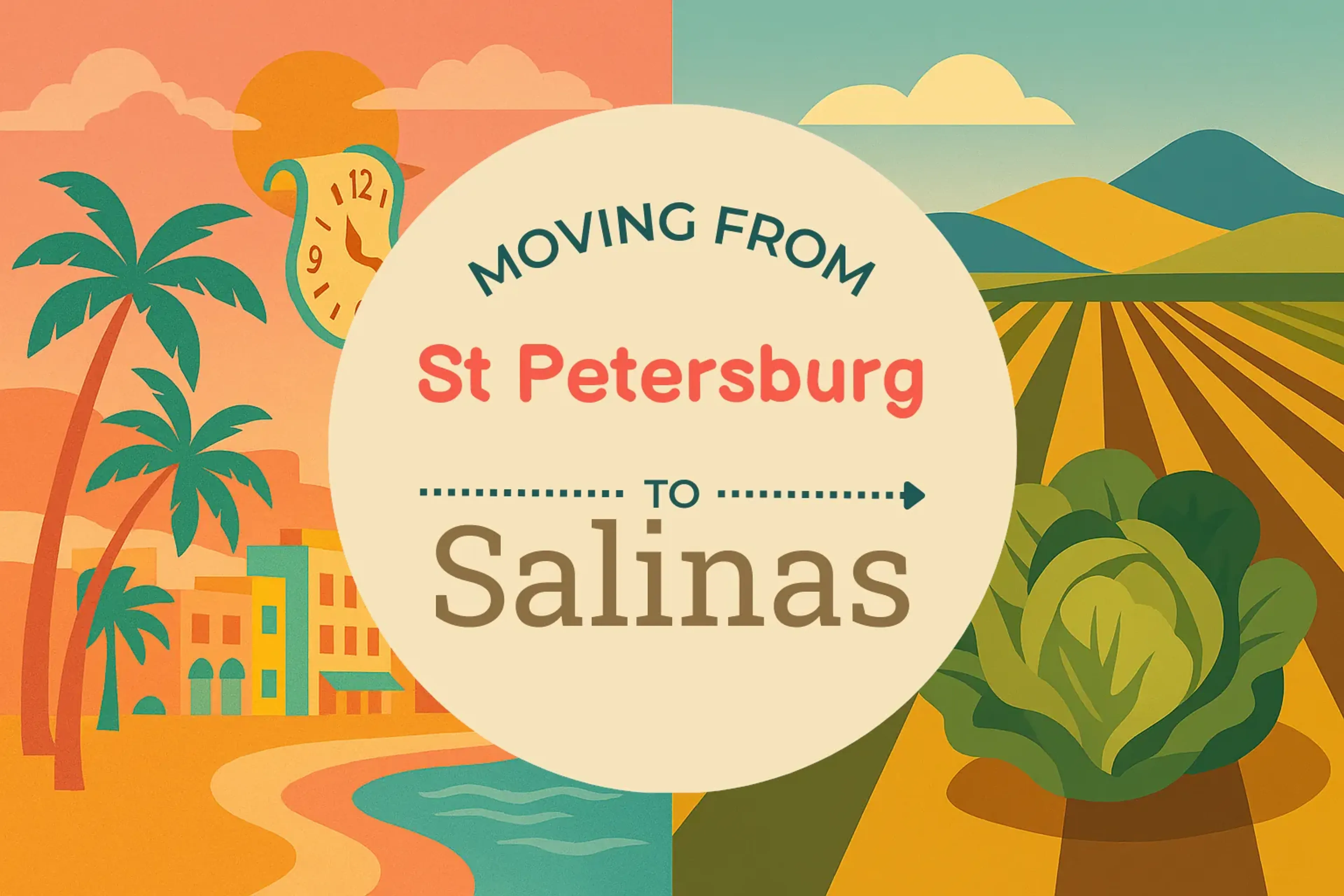 Side-by-side comparison of St. Petersburg to Salinas moving companies