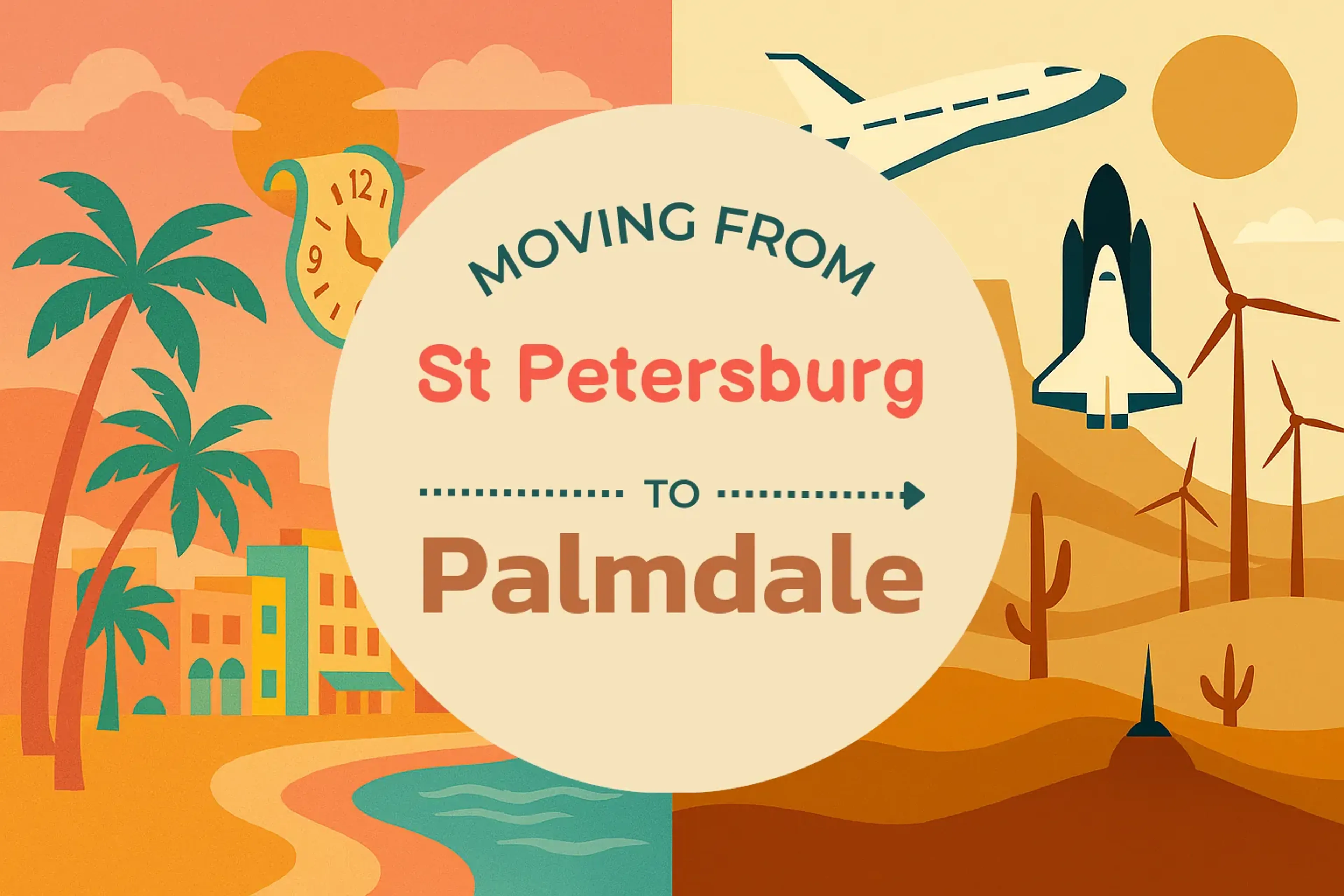 Side-by-side comparison of St. Petersburg to Palmdale moving companies