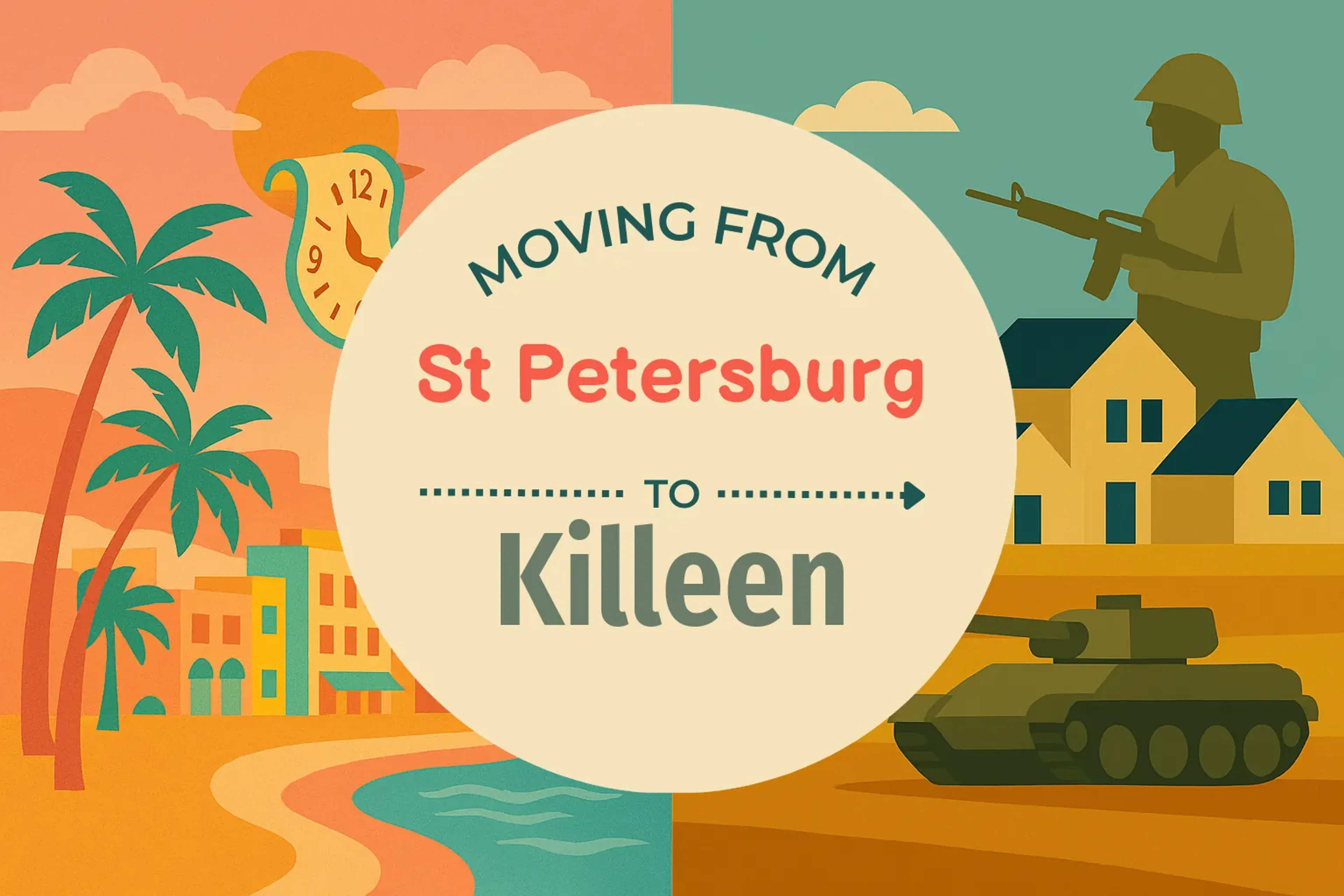 Side-by-side comparison of St. Petersburg to Killeen moving companies