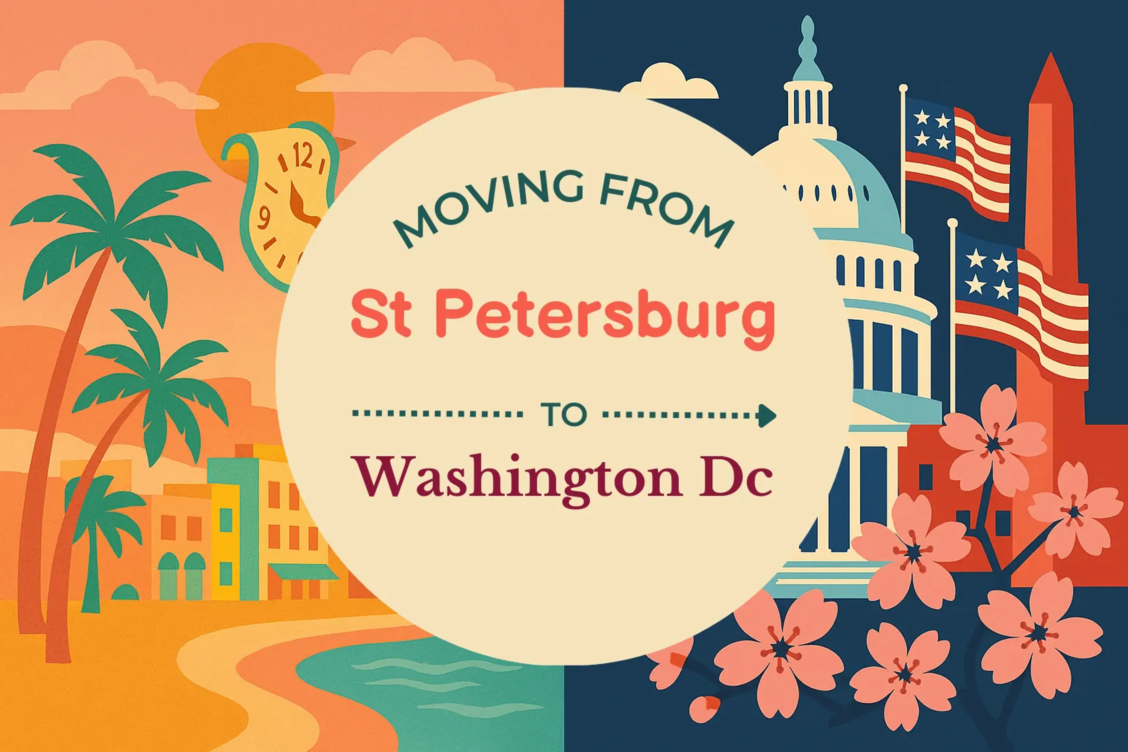 Side-by-side comparison of St. Petersburg to Washington DC moving companies
