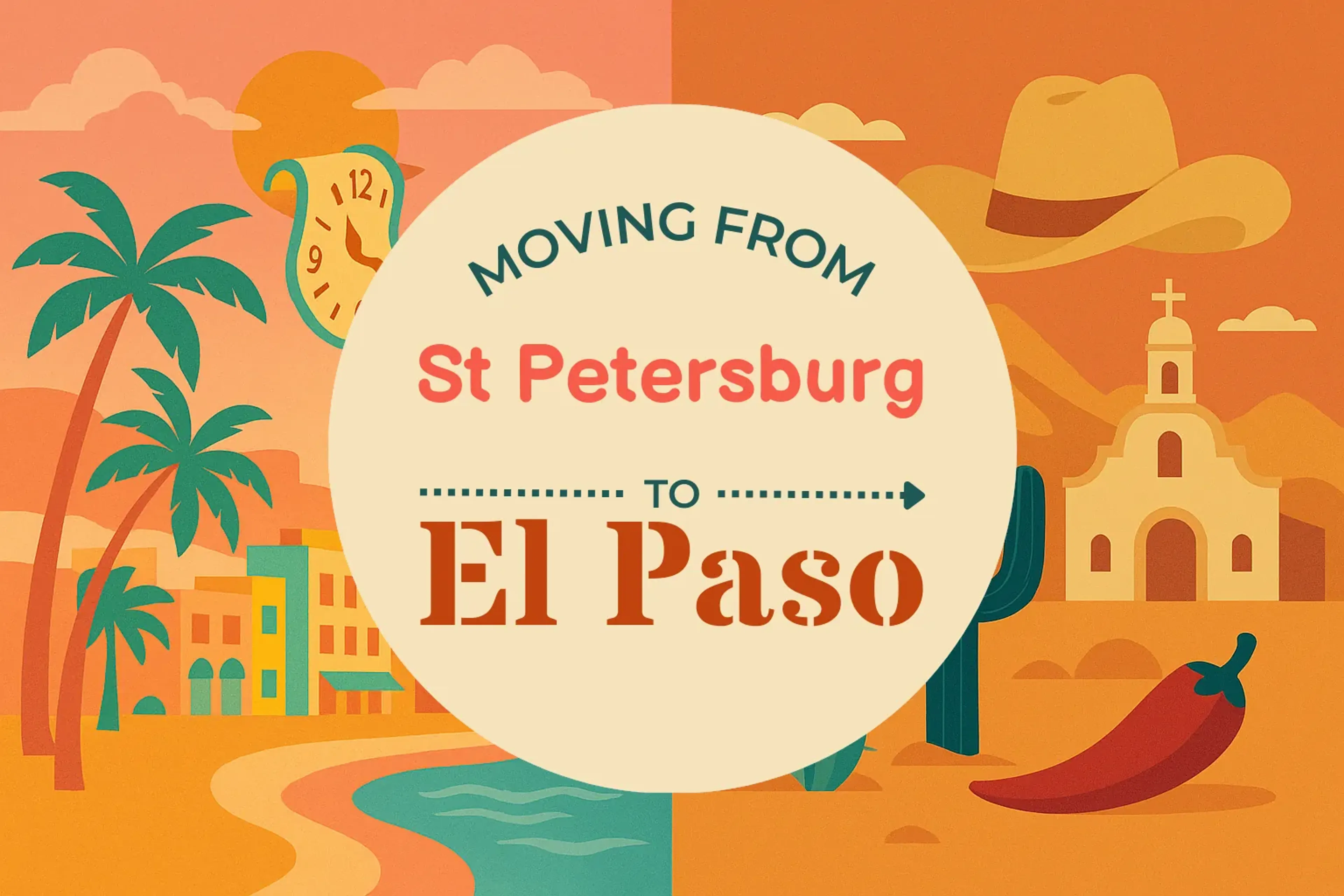 Side-by-side comparison of St. Petersburg to El Paso moving companies