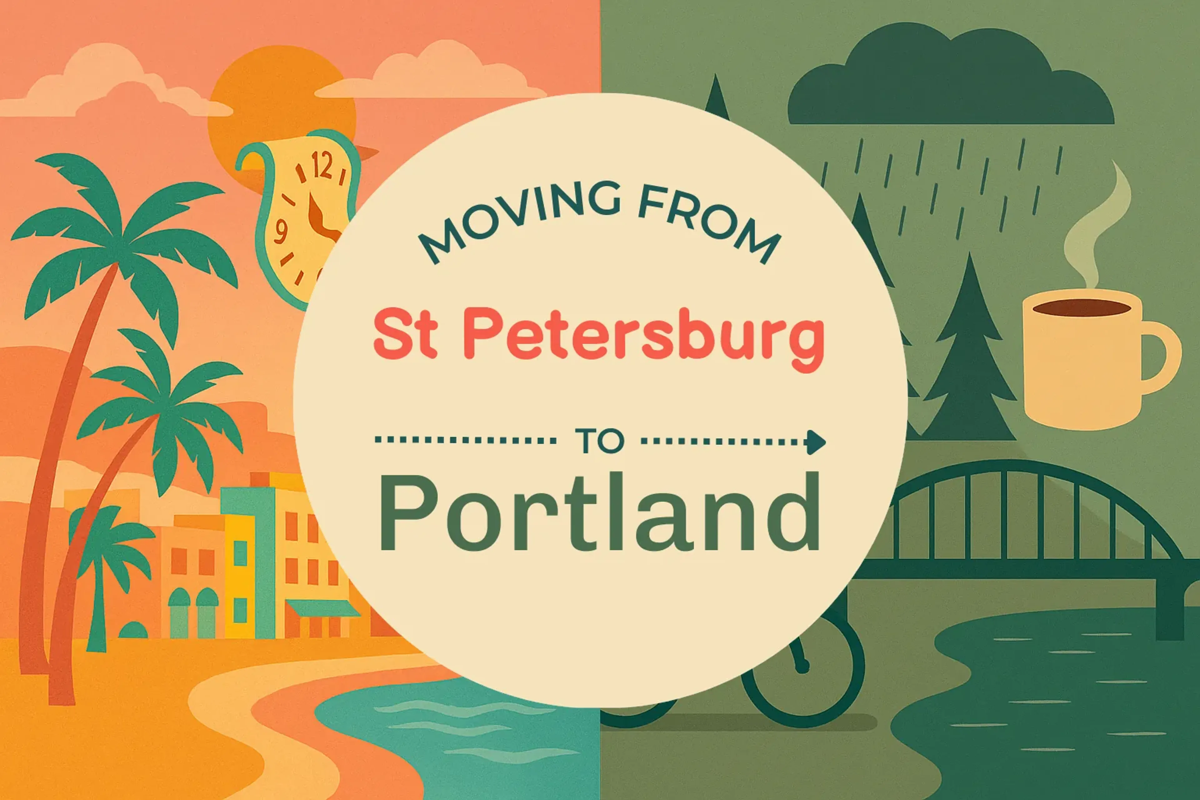 Side-by-side comparison of St. Petersburg to Portland moving companies
