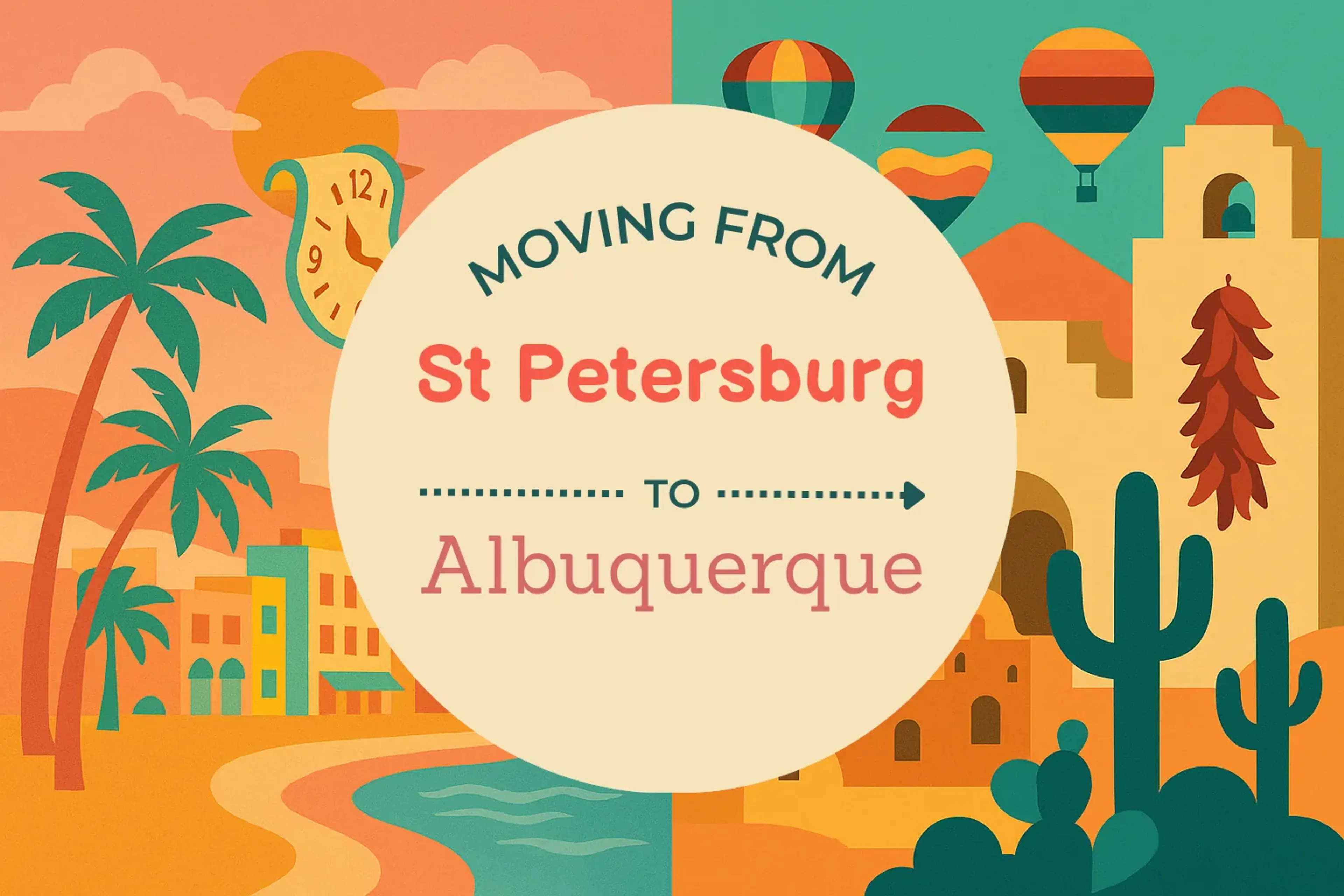 Side-by-side comparison of St. Petersburg to Albuquerque moving companies