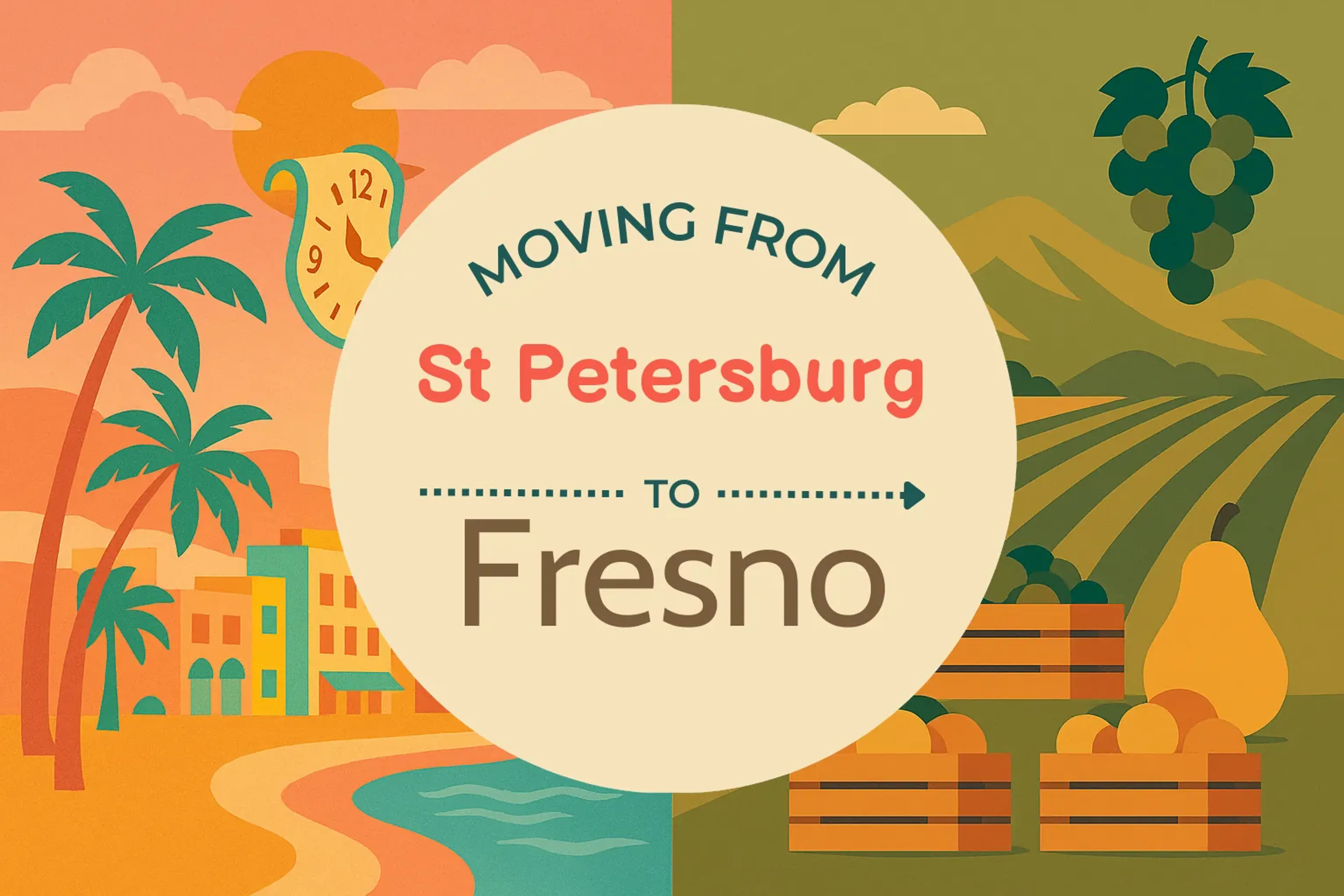 Side-by-side comparison of St. Petersburg to Fresno moving companies