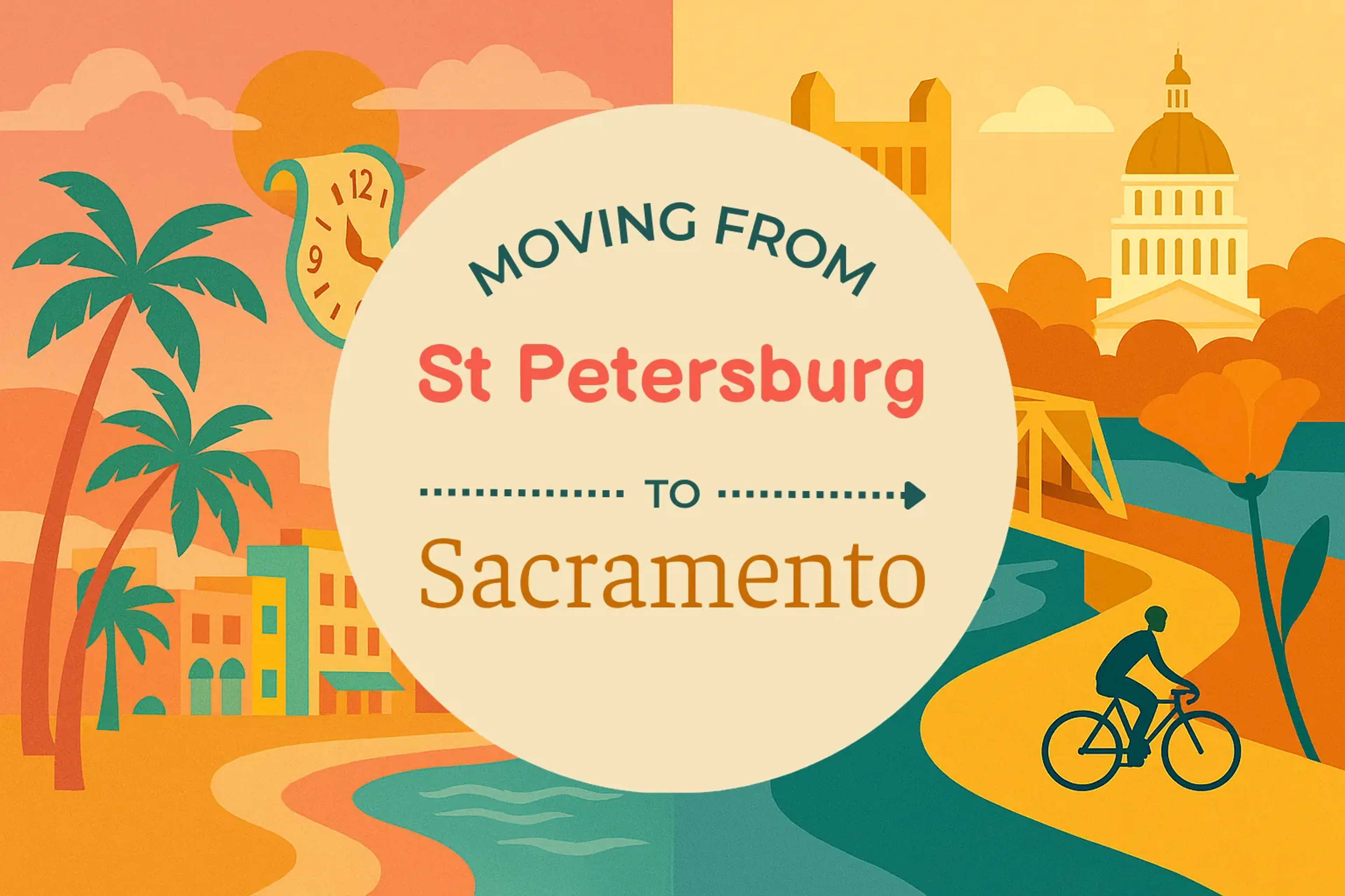 Side-by-side comparison of St. Petersburg to Sacramento moving companies