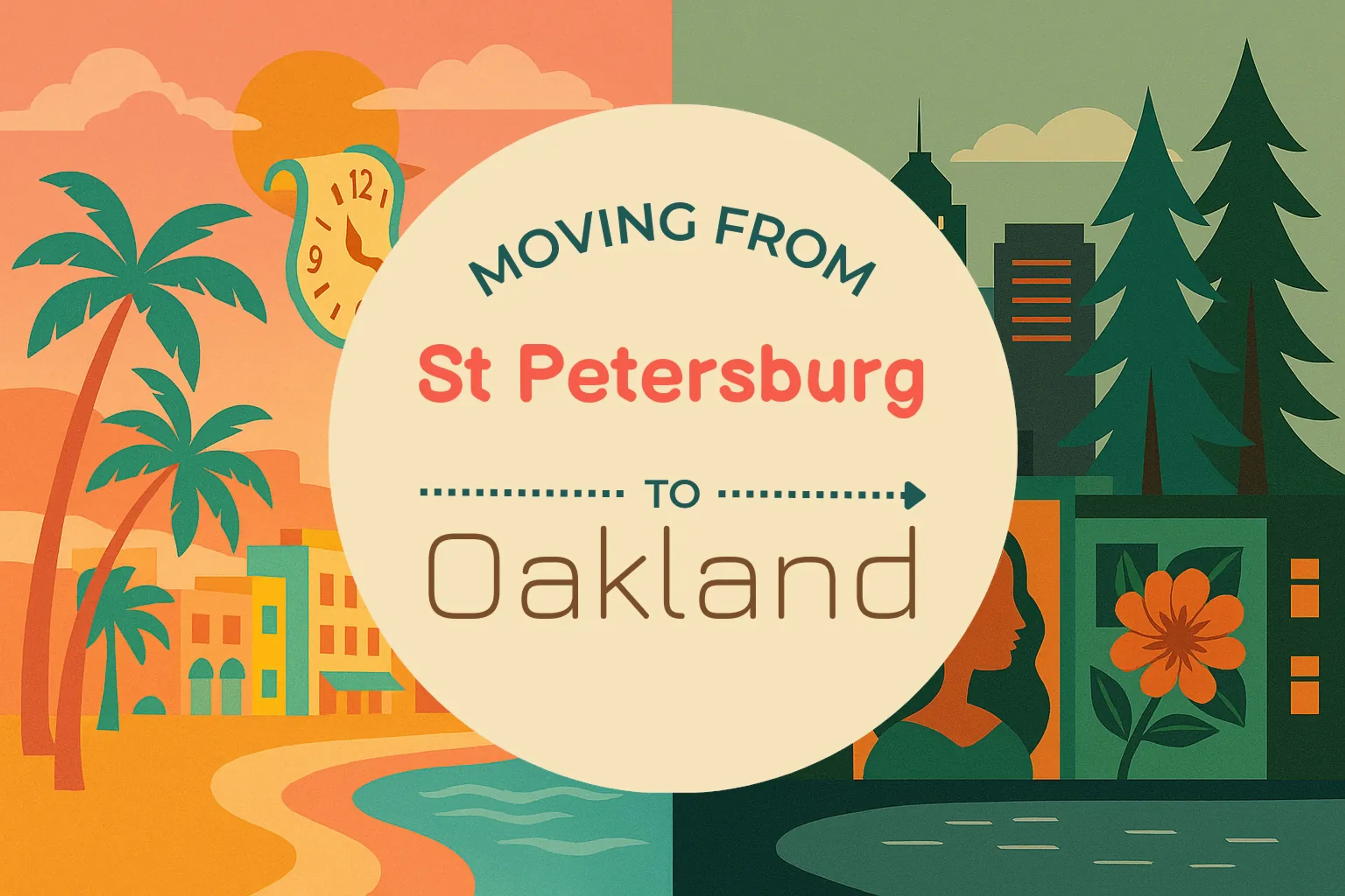 Side-by-side comparison of St. Petersburg to Oakland moving companies