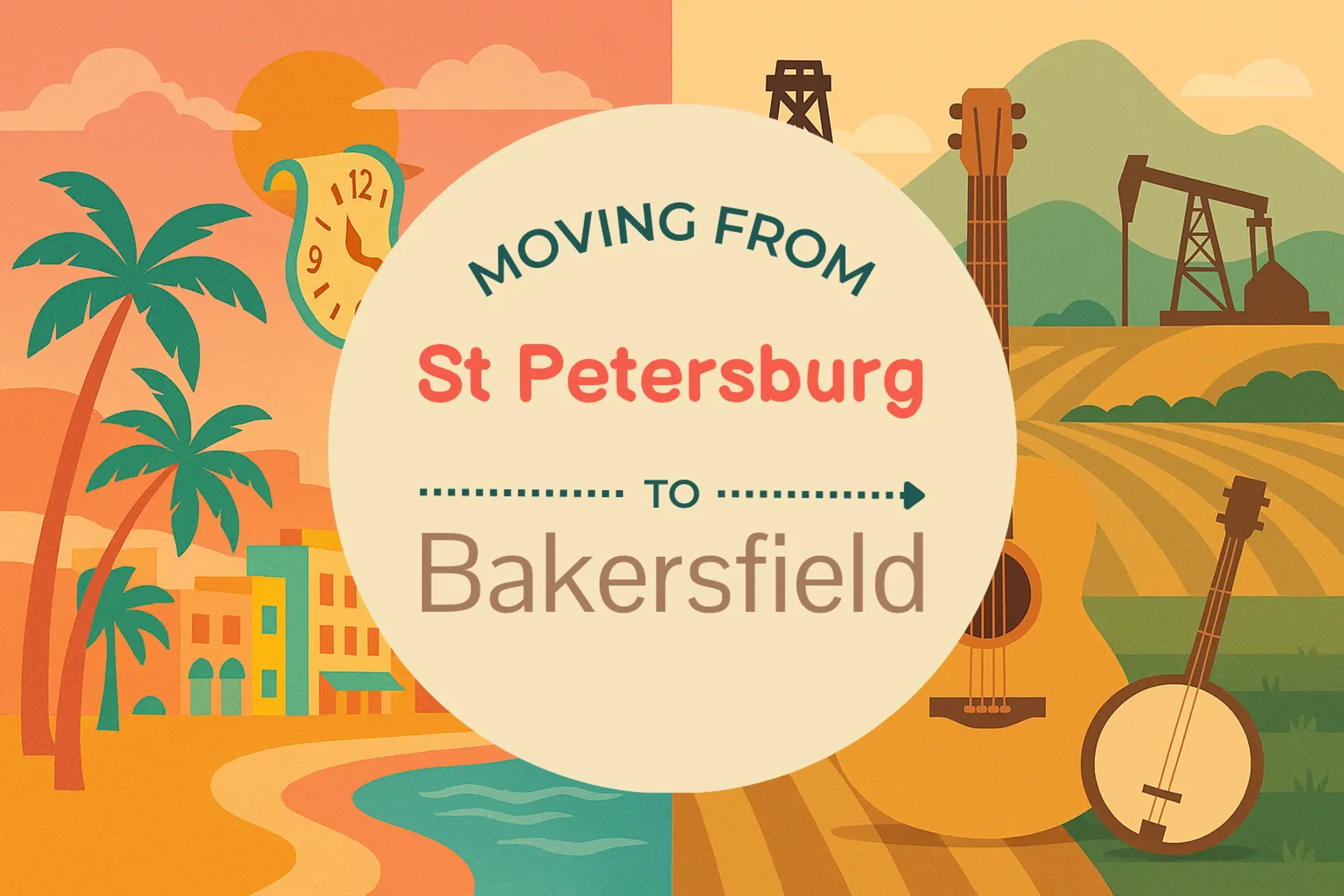 Side-by-side comparison of St. Petersburg to Bakersfield moving companies