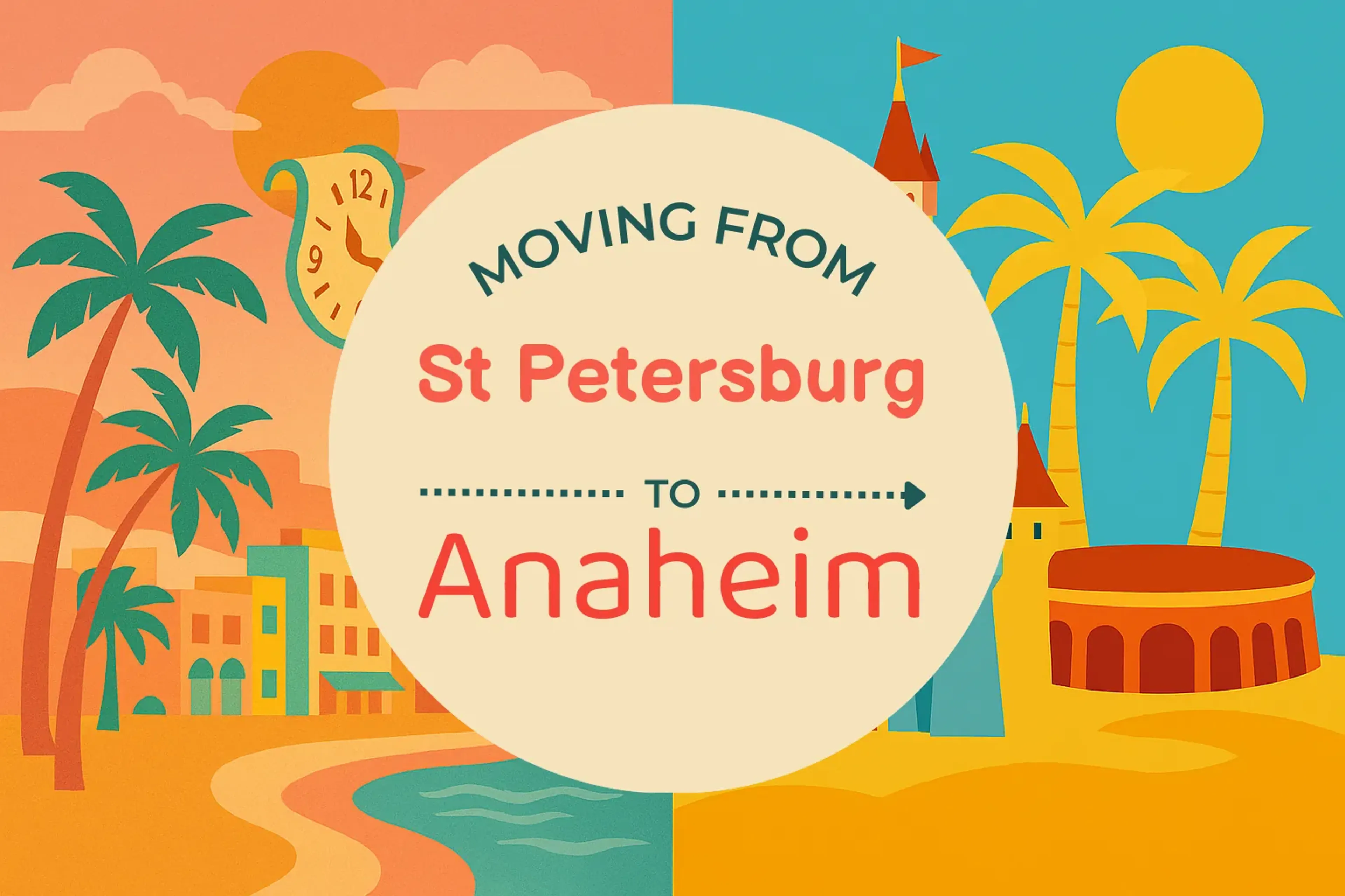 Side-by-side comparison of St. Petersburg to Anaheim moving companies