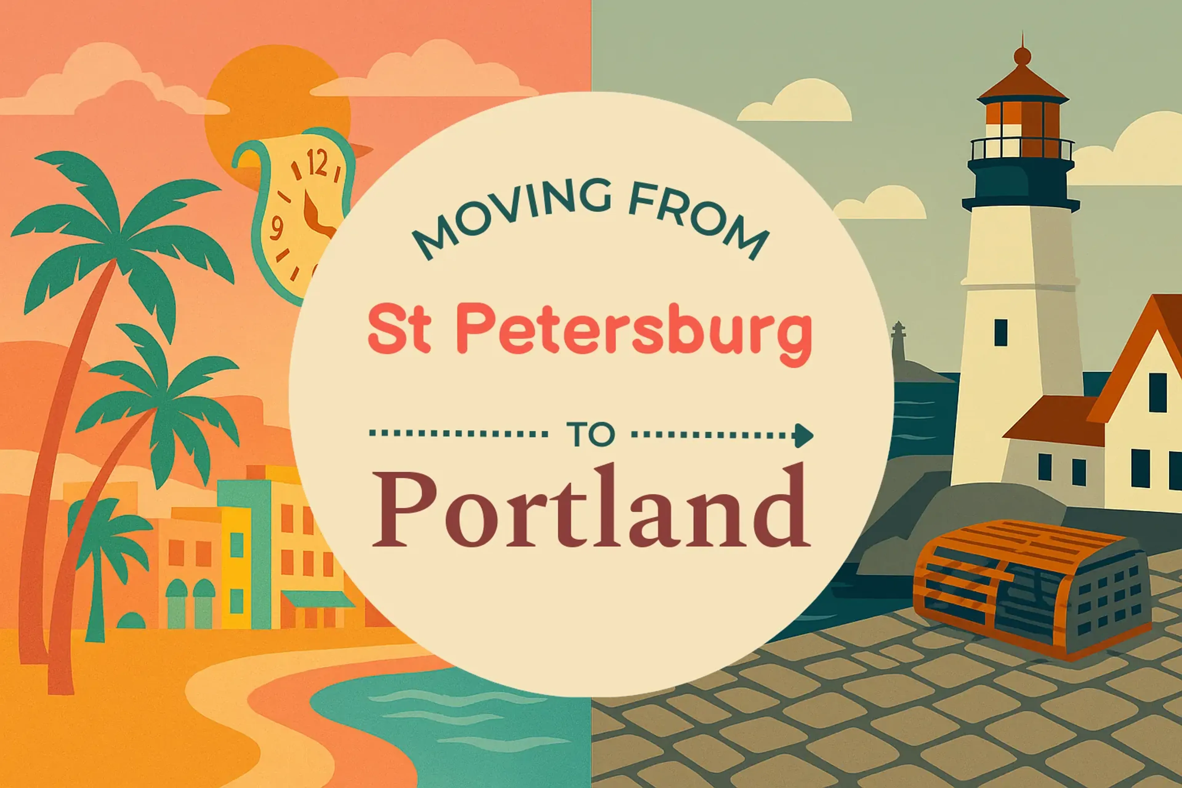 Side-by-side comparison of St. Petersburg to Portland moving companies