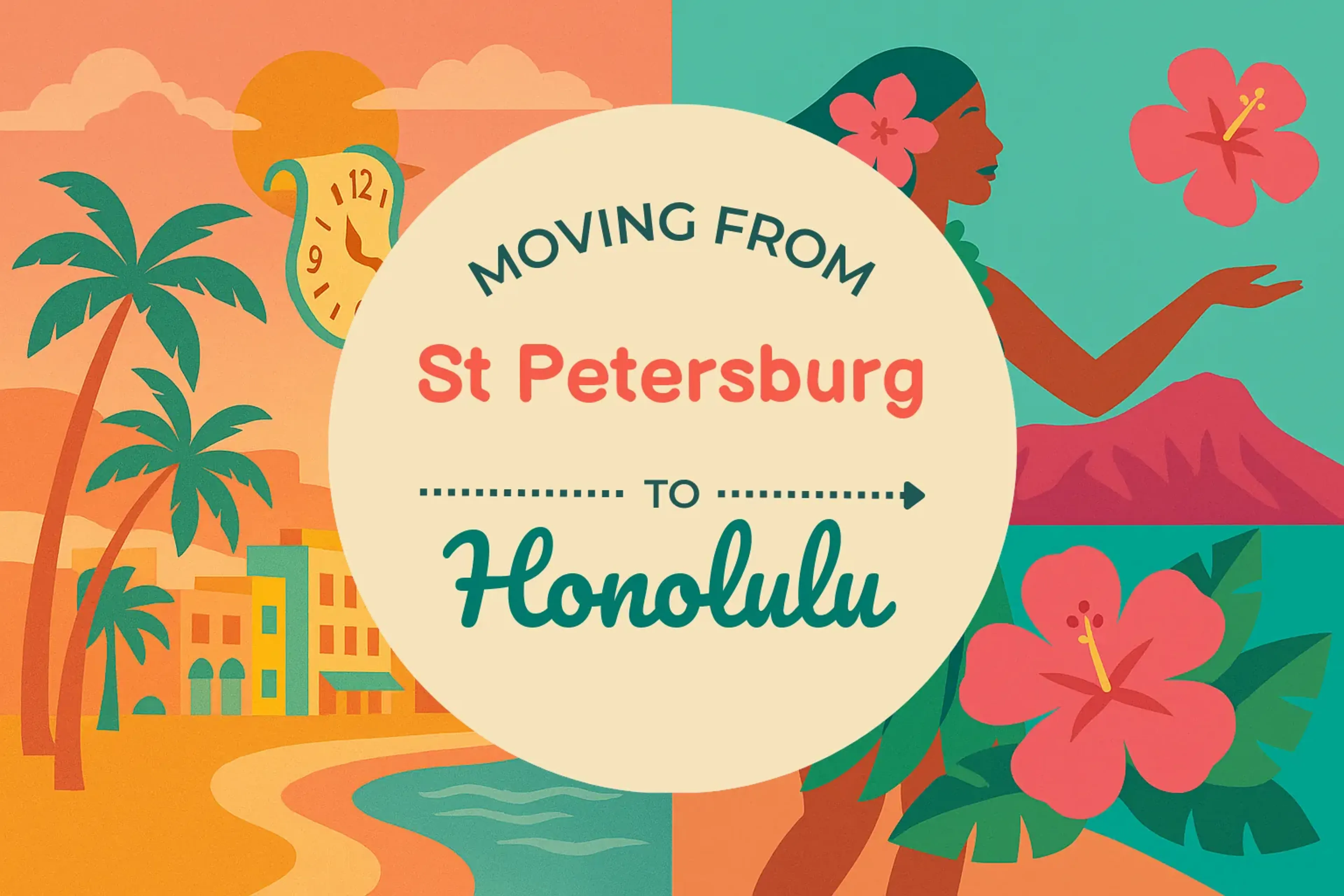 Side-by-side comparison of St. Petersburg to Honolulu moving companies