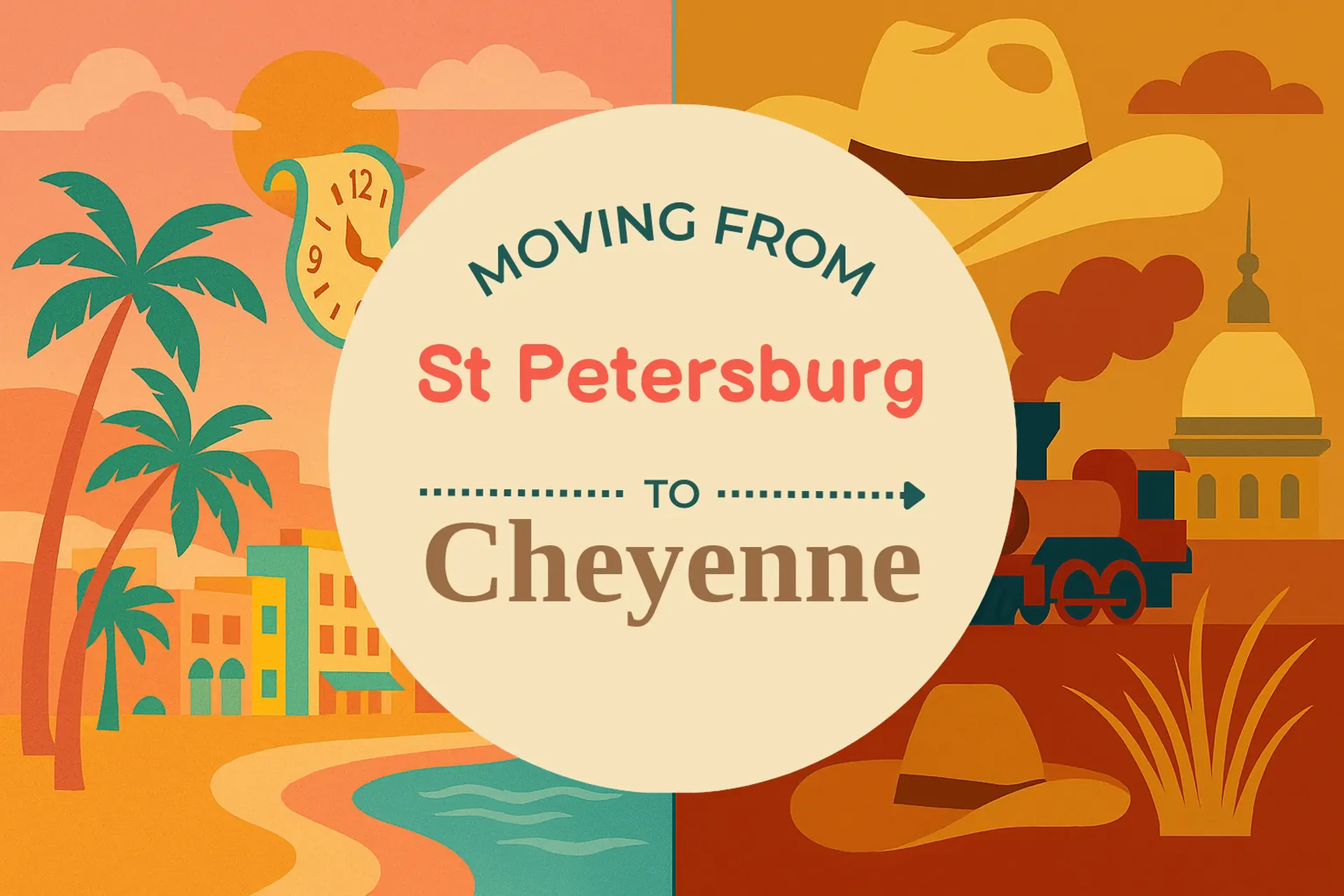 Side-by-side comparison of St. Petersburg to Cheyenne moving companies