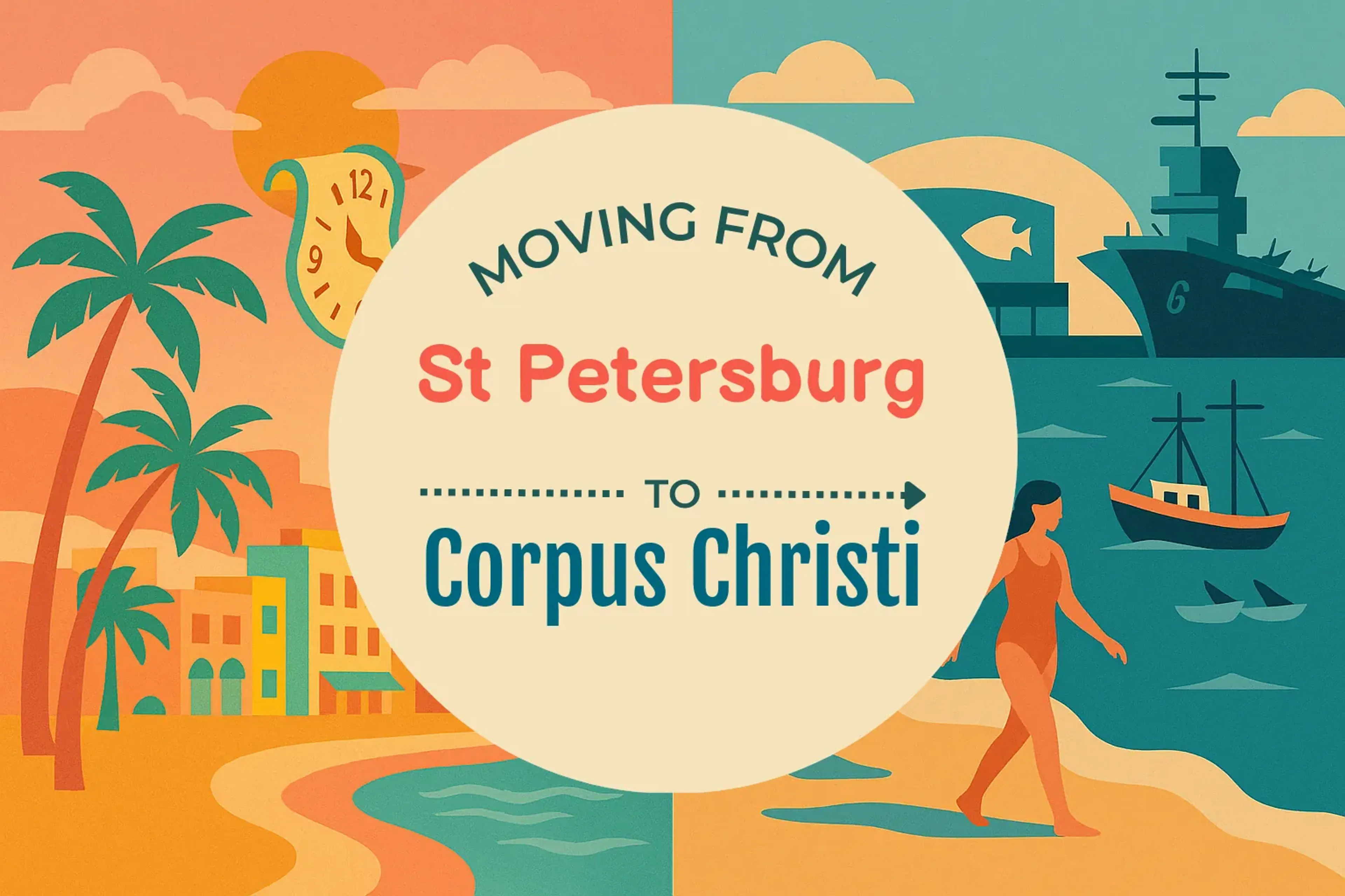 Side-by-side comparison of St. Petersburg to Corpus Christi moving companies