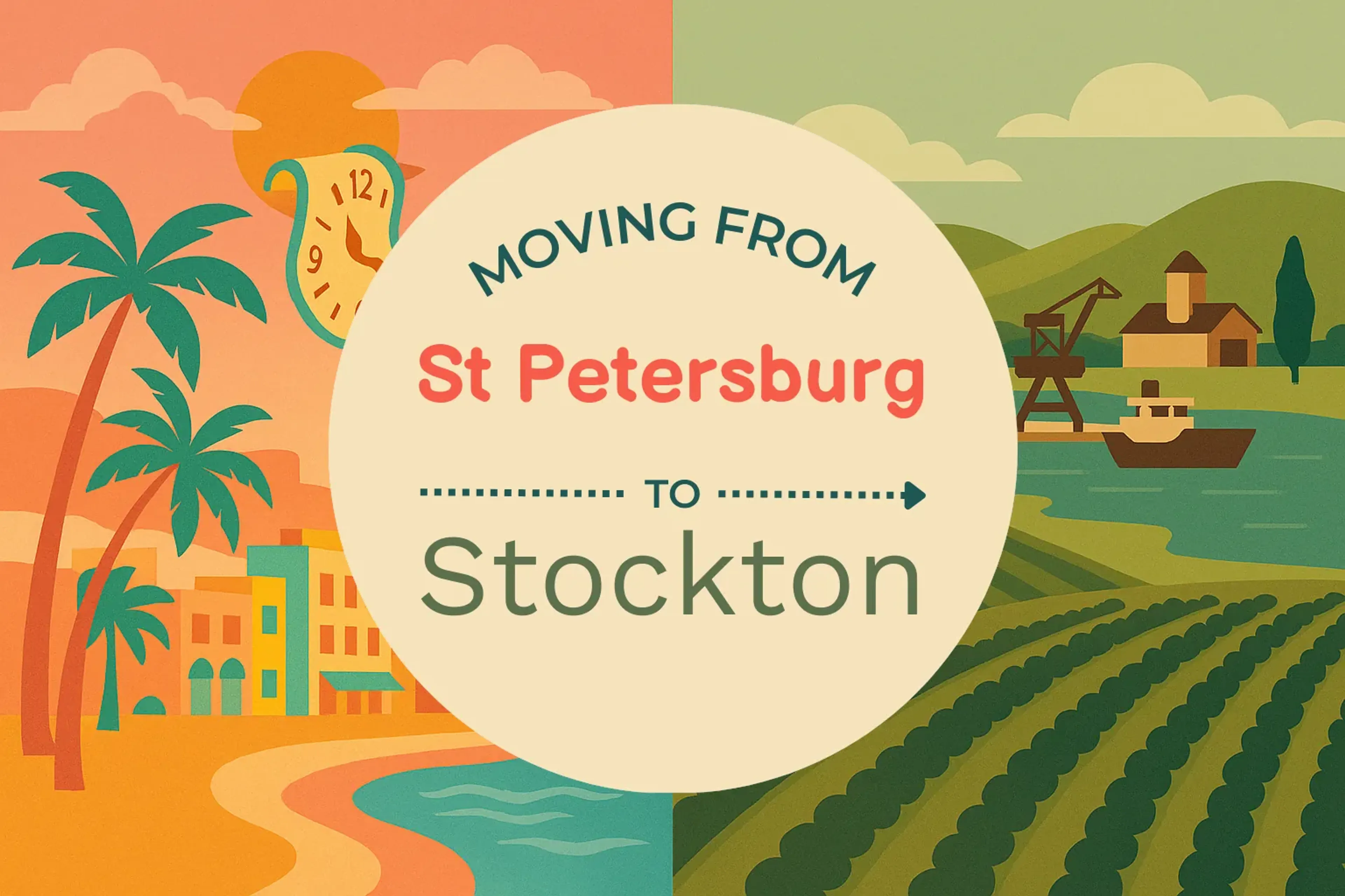 Side-by-side comparison of St. Petersburg to Stockton moving companies