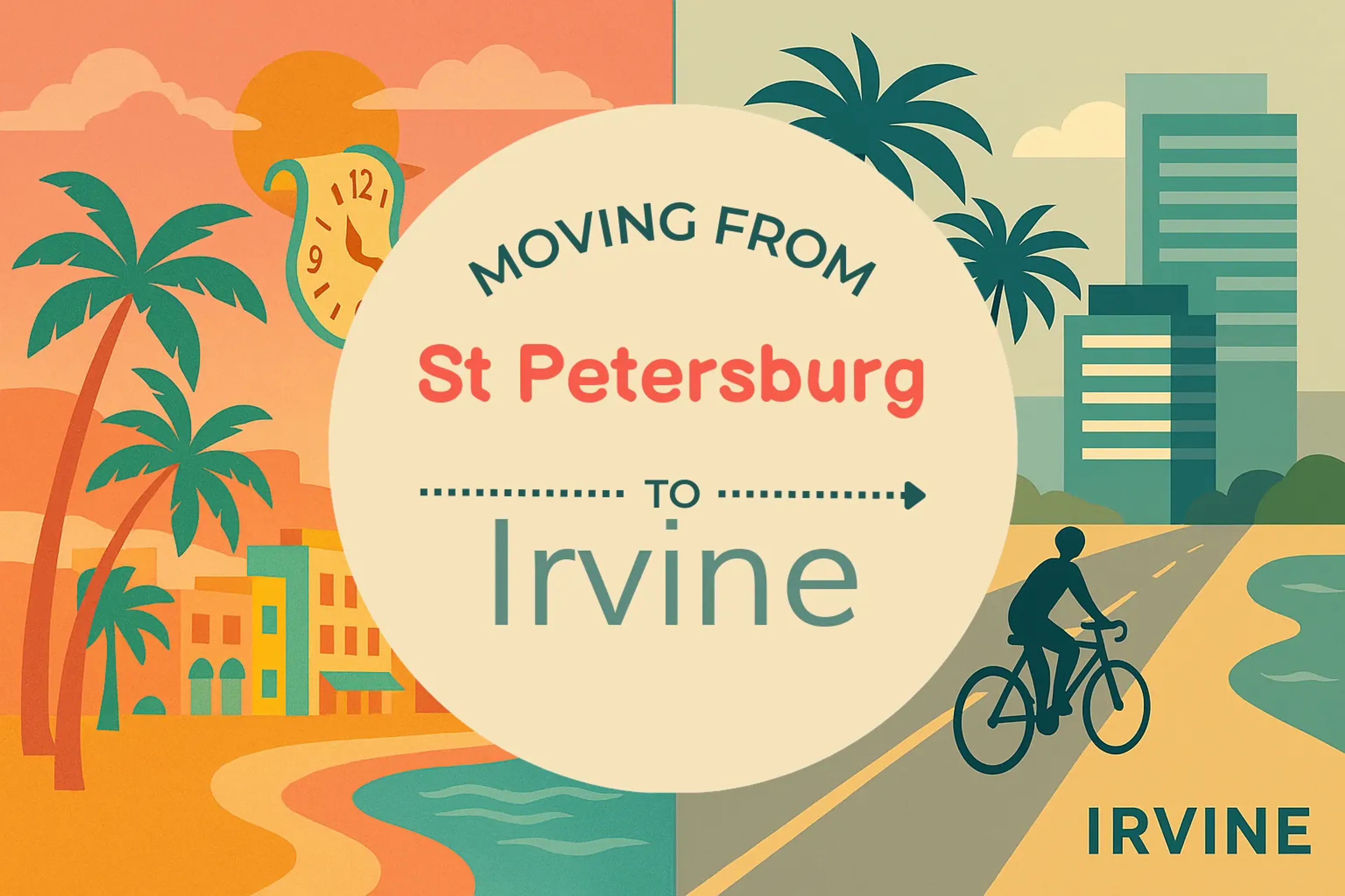 Side-by-side comparison of St. Petersburg to Irvine moving companies