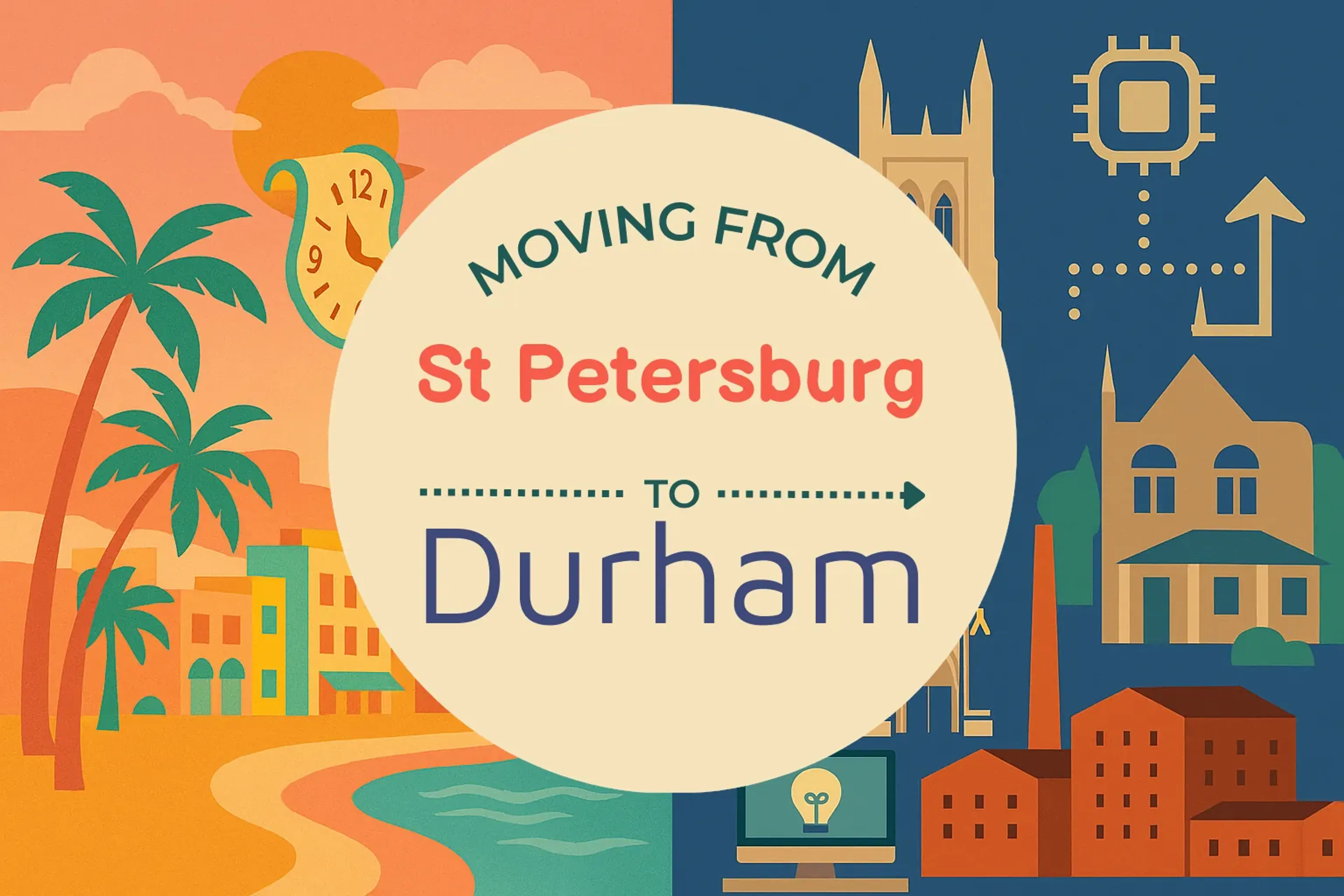 Side-by-side comparison of St. Petersburg to Durham moving companies
