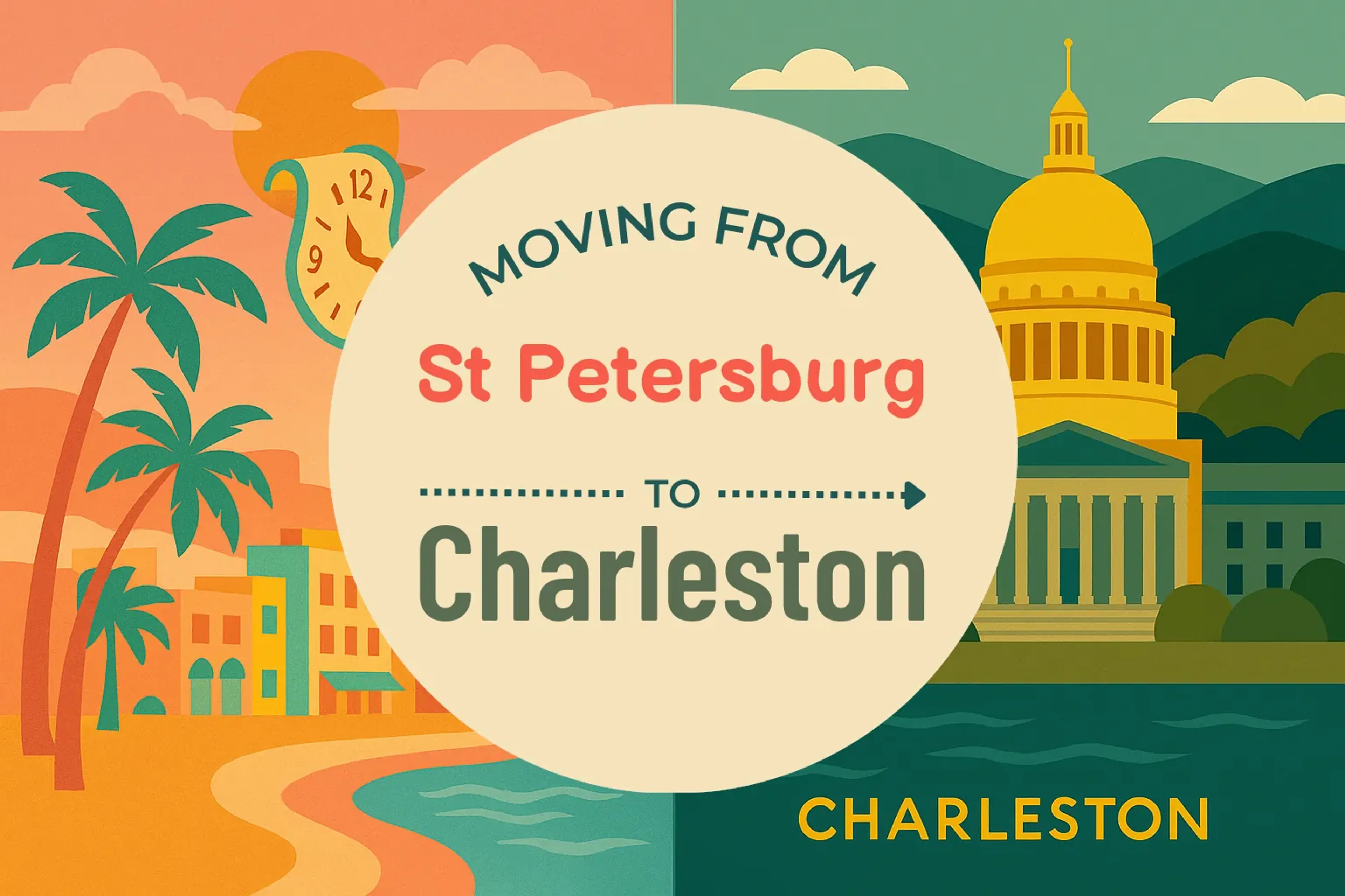 Side-by-side comparison of St. Petersburg to Charleston moving companies