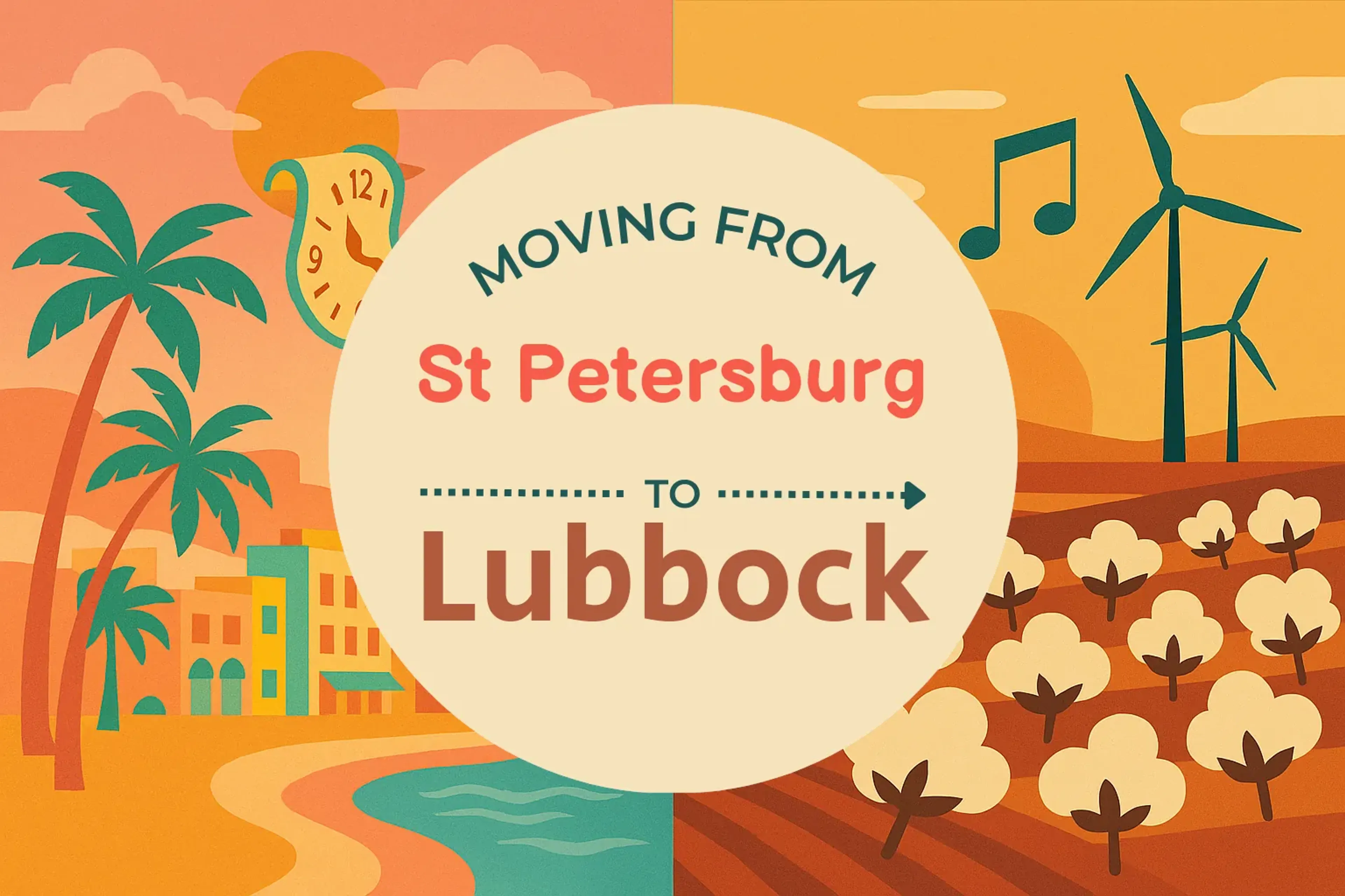 Side-by-side comparison of St. Petersburg to Lubbock moving companies