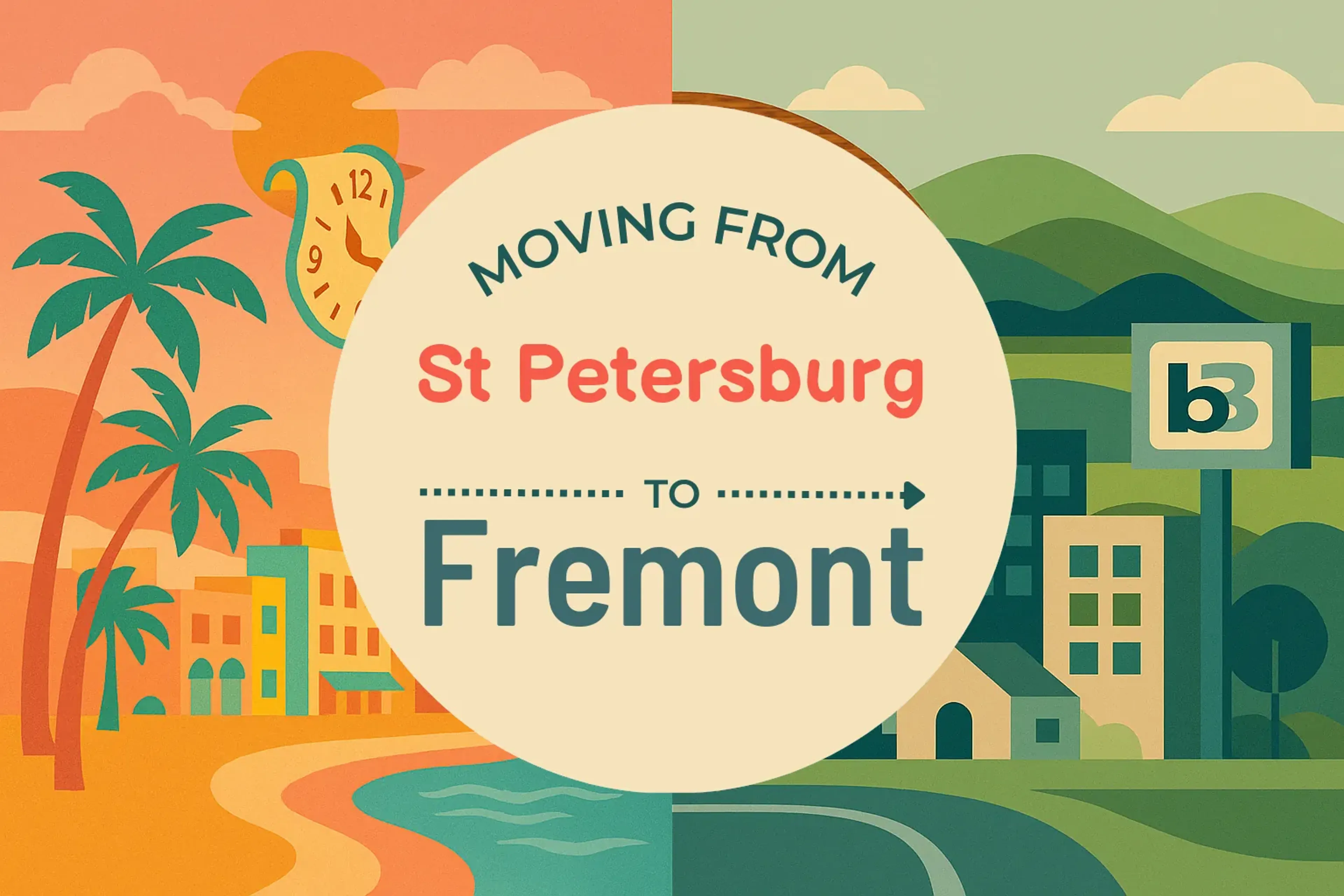 Side-by-side comparison of St. Petersburg to Fremont moving companies
