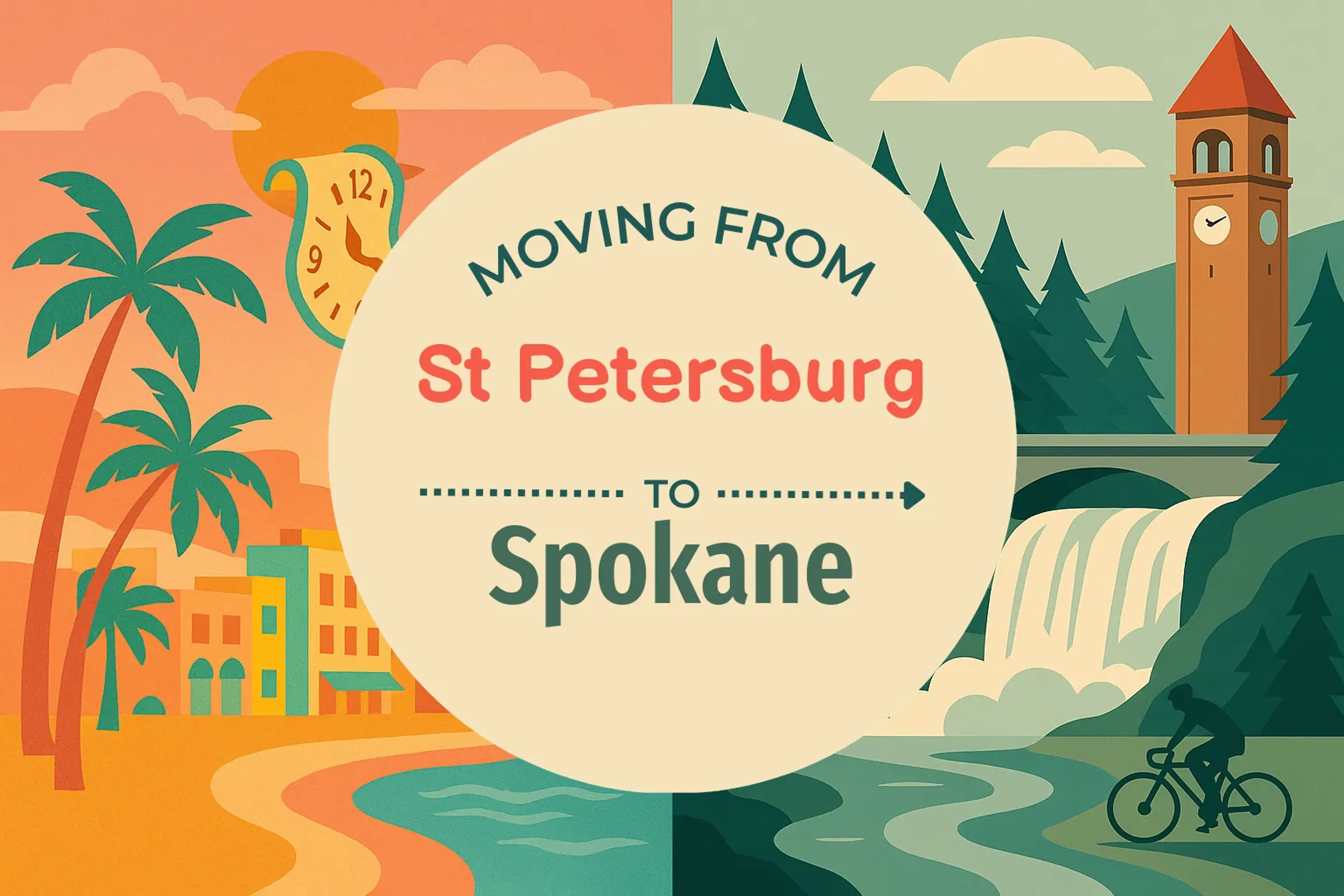 Side-by-side comparison of St. Petersburg to Spokane moving companies