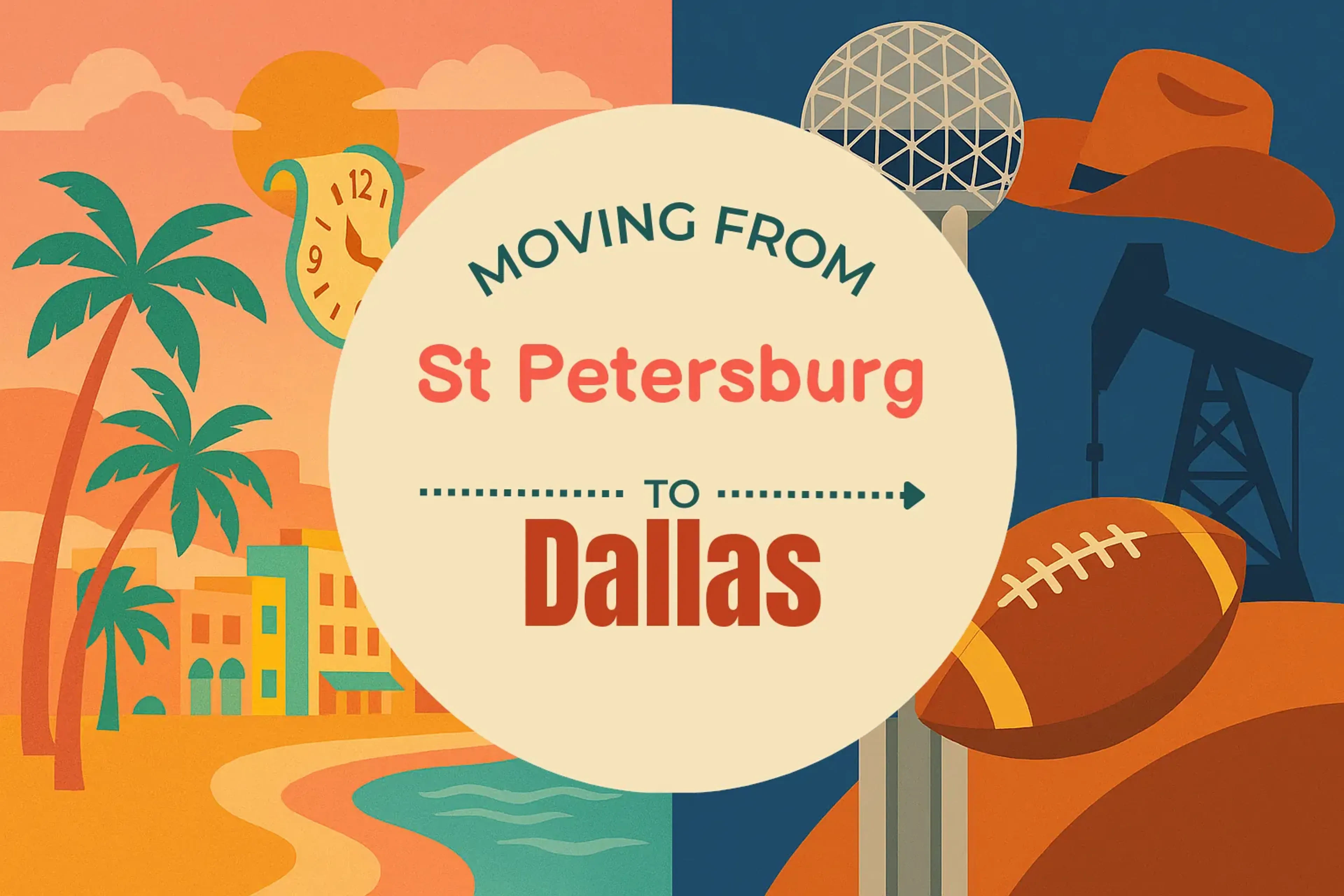 Side-by-side comparison of St. Petersburg to Dallas moving companies