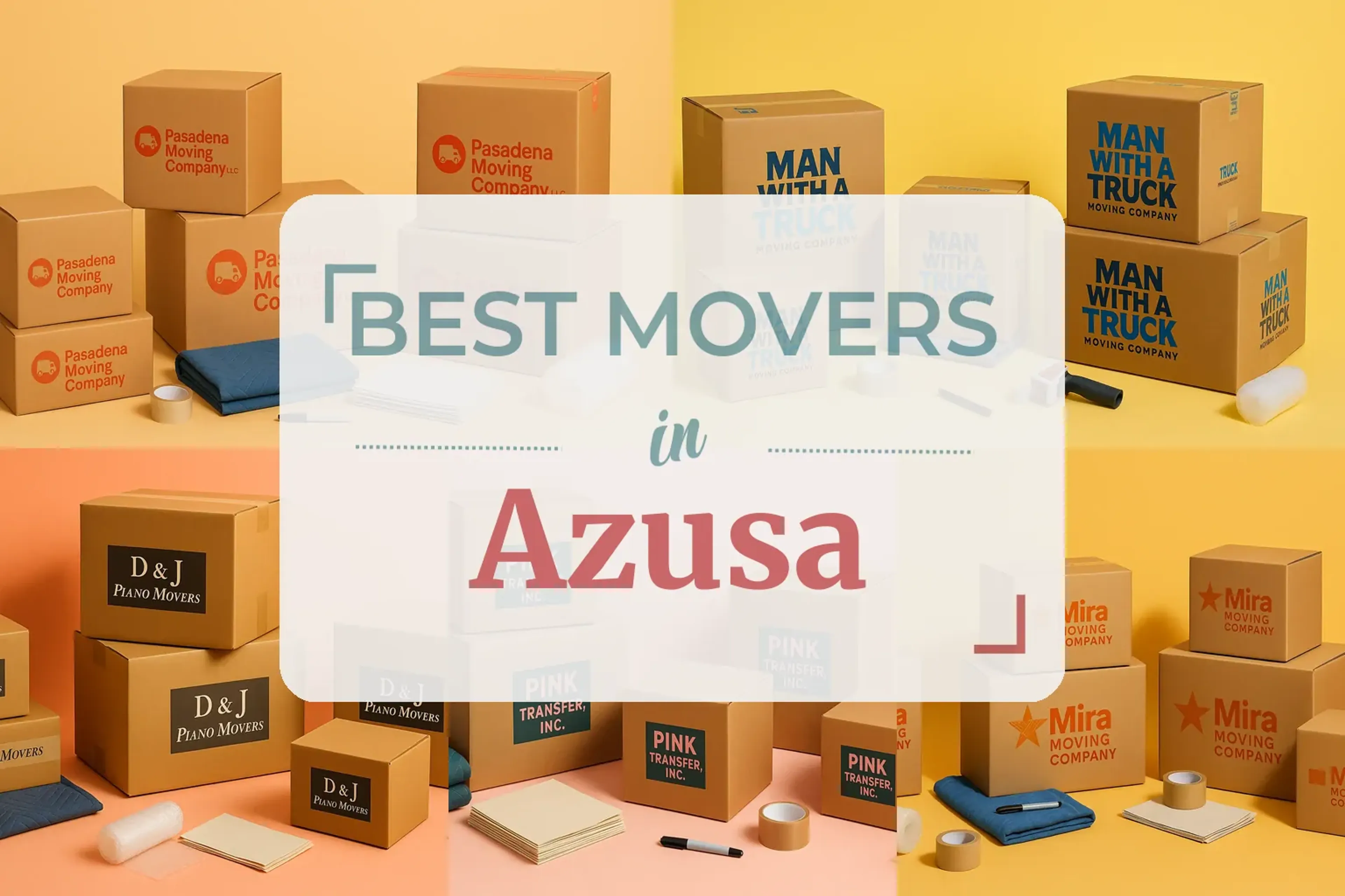 Side-by-side comparison of Azusa moving companies