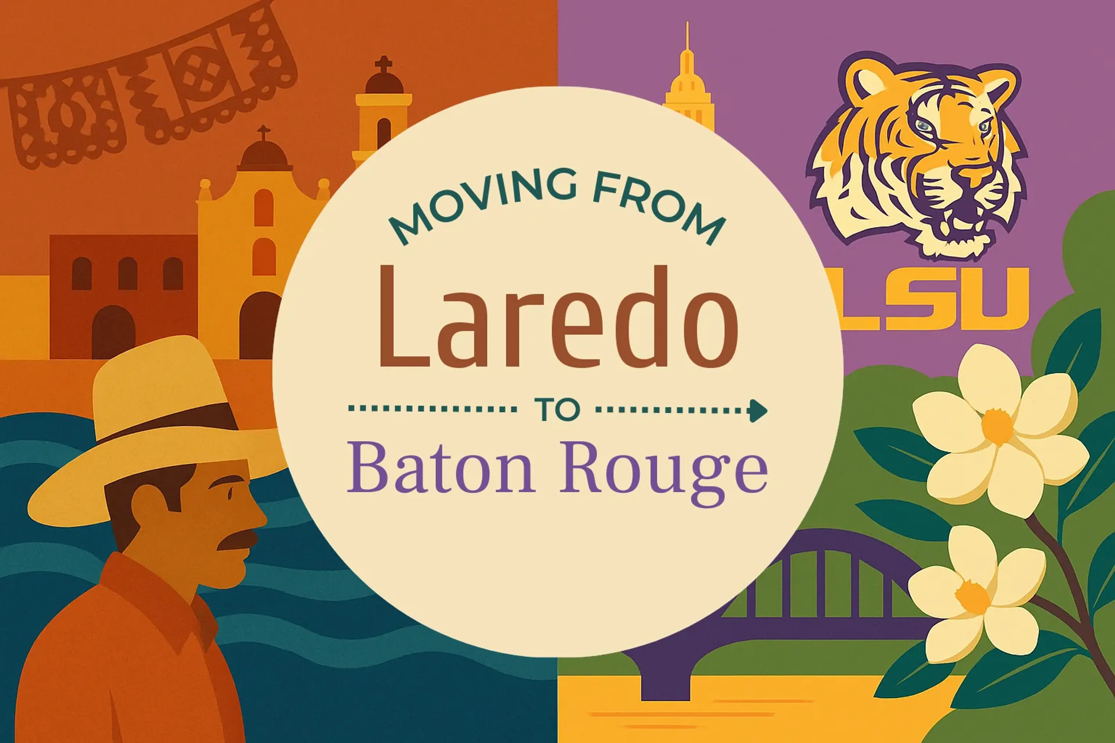 Side-by-side comparison of Laredo to Baton Rouge moving companies
