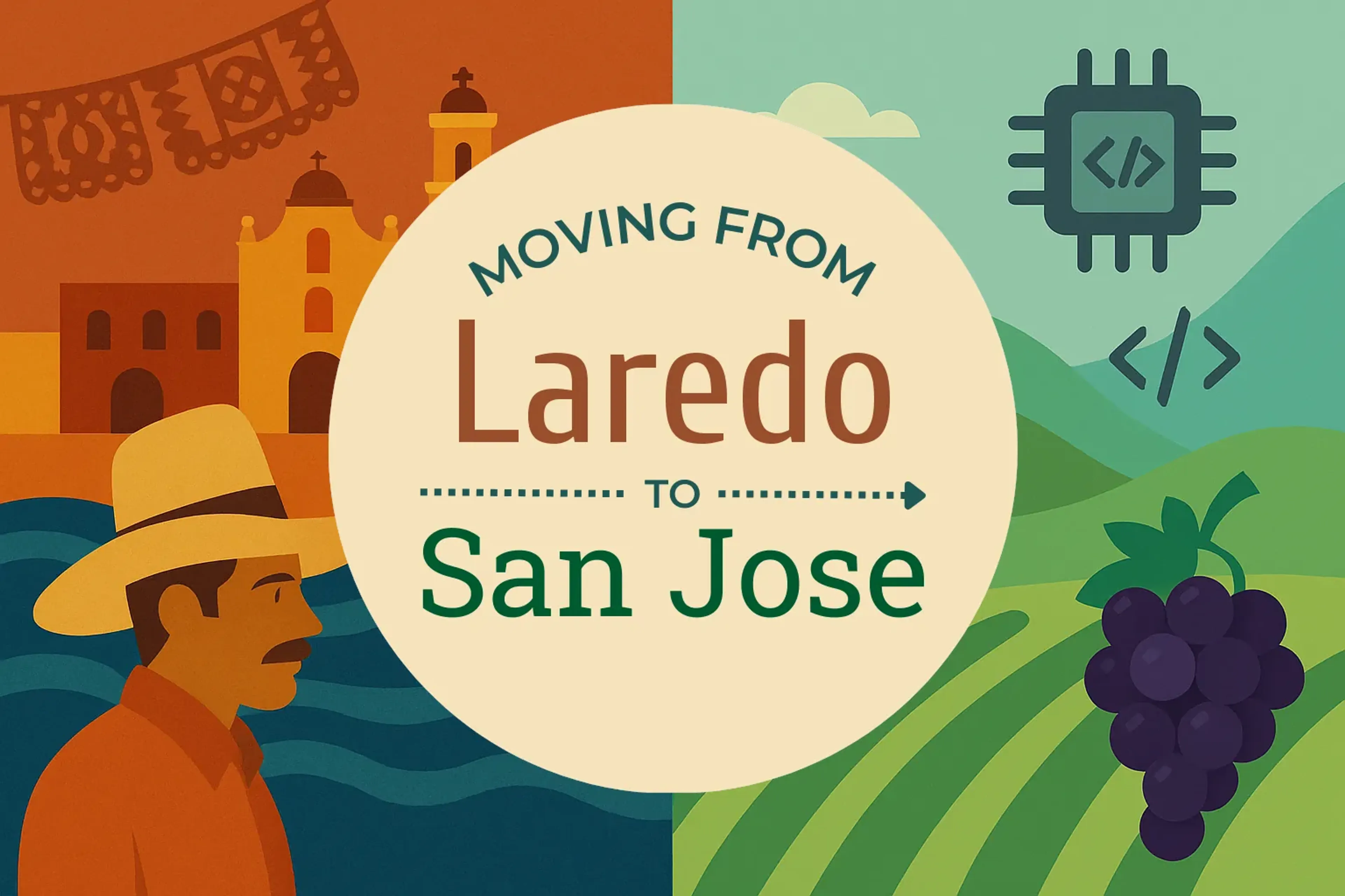Side-by-side comparison of Laredo to San Jose moving companies