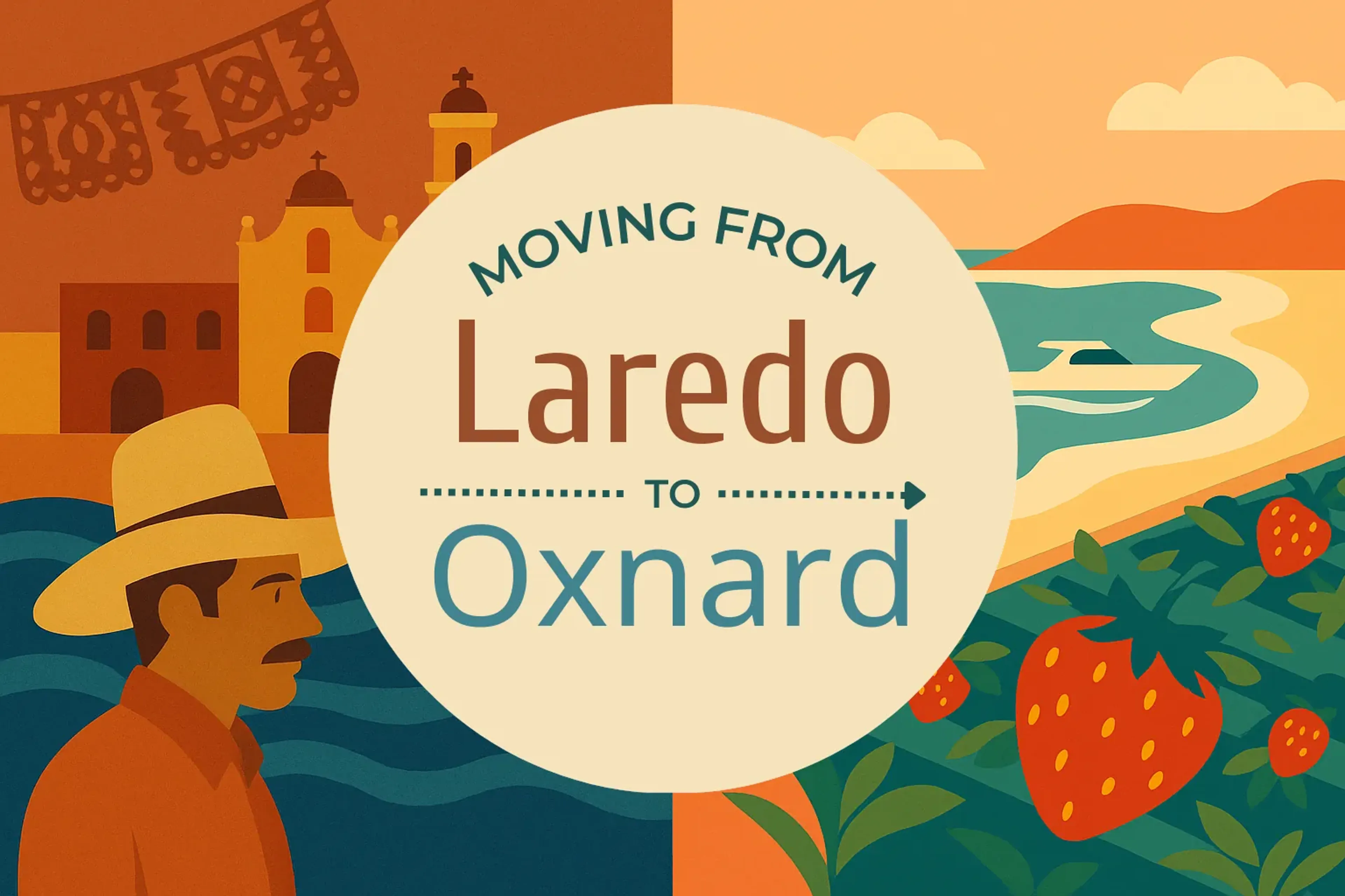 Side-by-side comparison of Laredo to Oxnard moving companies