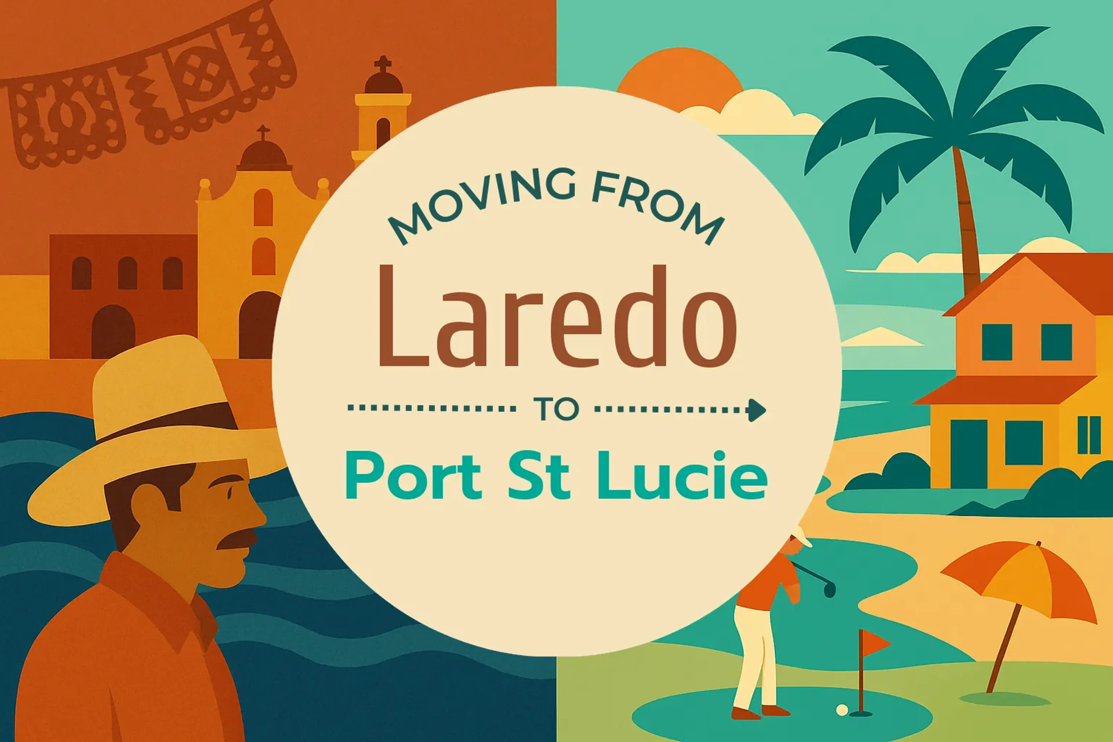 Side-by-side comparison of Laredo to Port St. Lucie moving companies