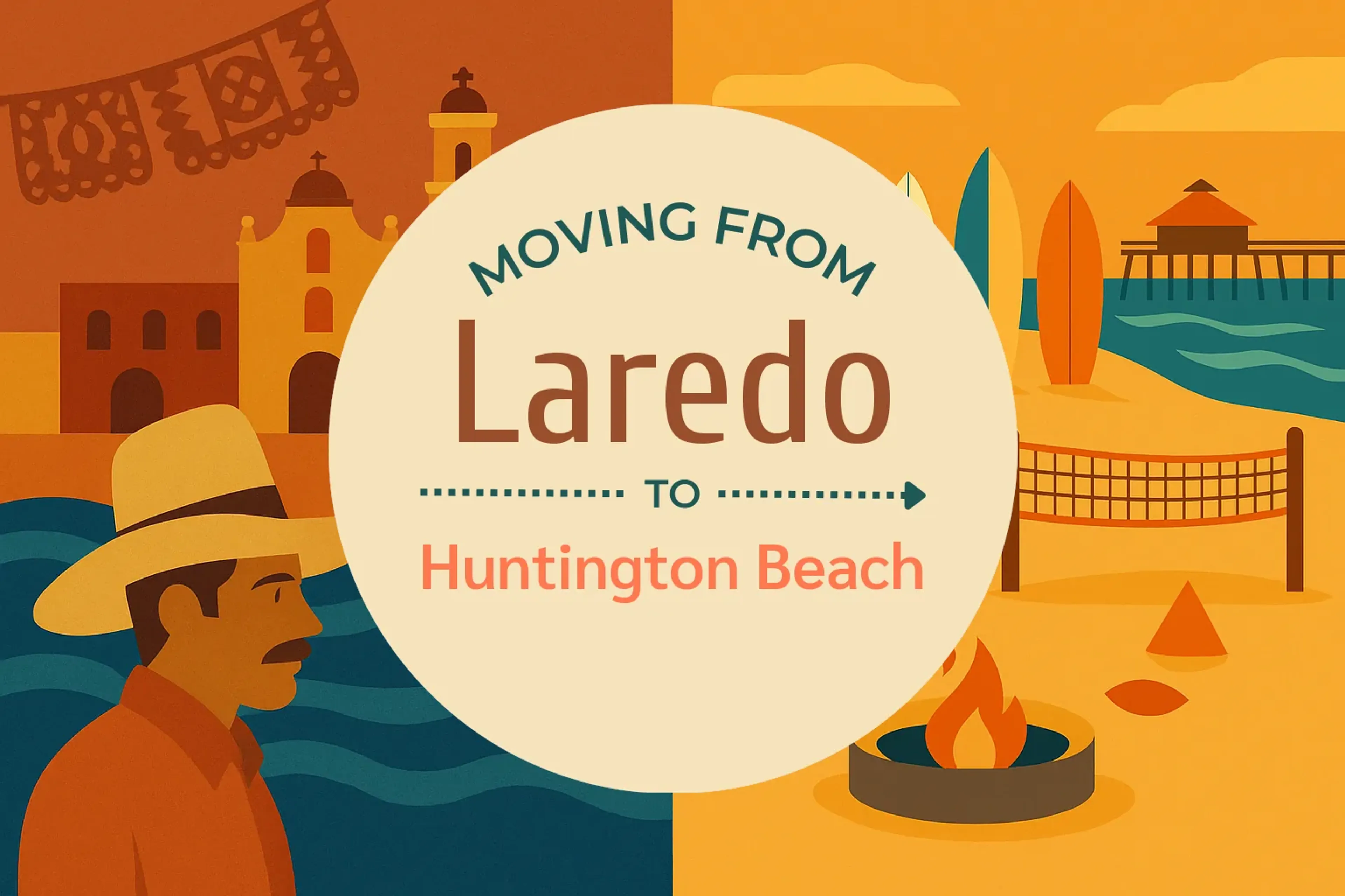 Side-by-side comparison of Laredo to Huntington Beach moving companies